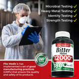 FITO MEDIC'S Bitter Melon Extract Capsules on a wooden table