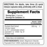 FITO MEDIC'S Burdock Root Organic Capsules 12000mg close-up of capsules