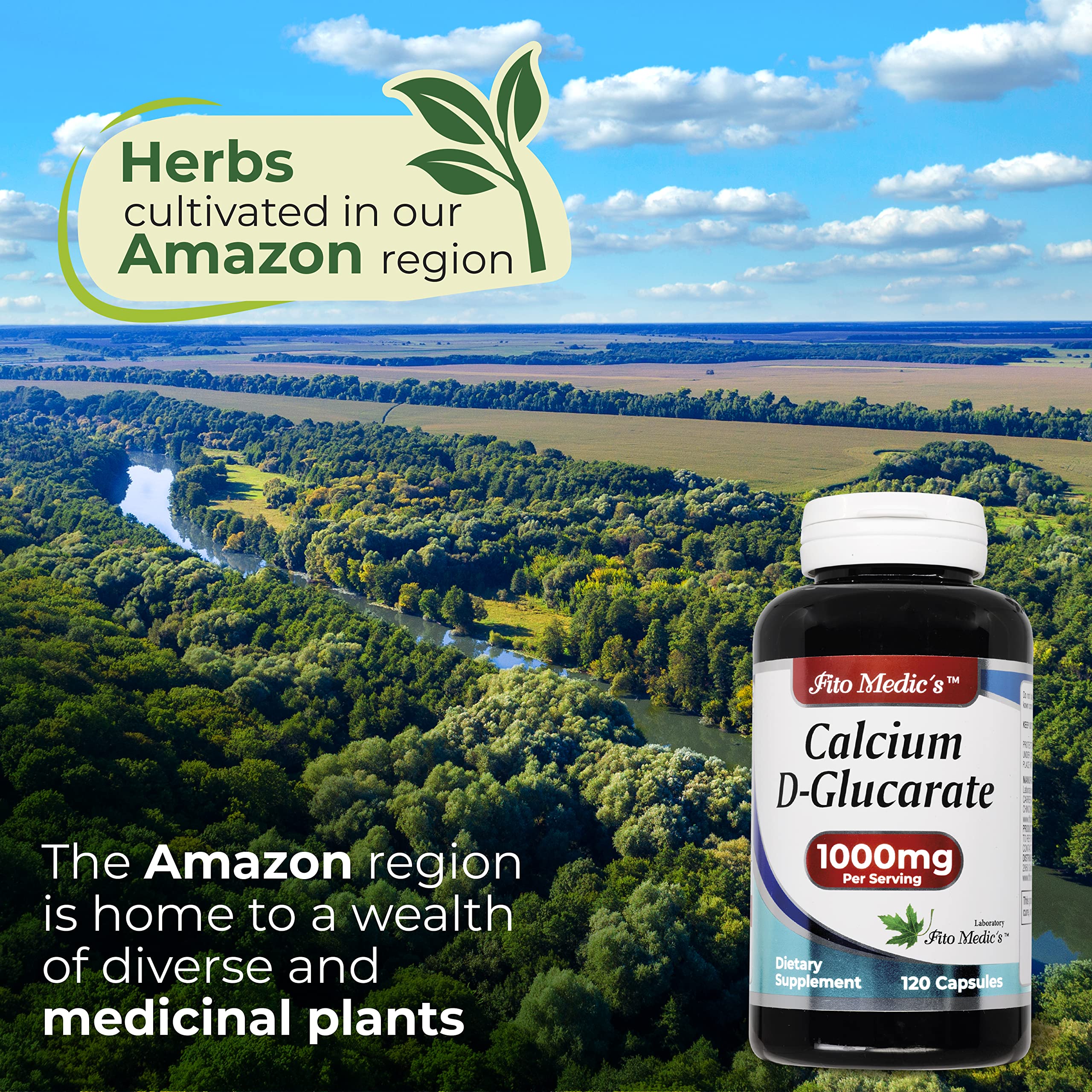 FITO MEDIC'S Calcium D-Glucarate 1000mg capsules close-up
