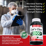 FITO MEDIC'S Cat’s Claw Bark Capsules 600mg bottle on a kitchen counter