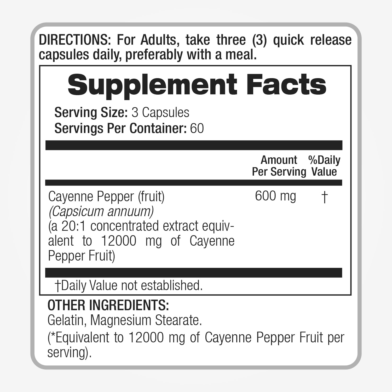 FITO MEDIC'S Cayenne Pepper Capsules 600mg capsules close-up