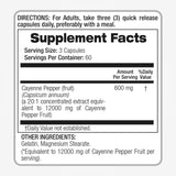 FITO MEDIC'S Cayenne Pepper Capsules 600mg capsules close-up