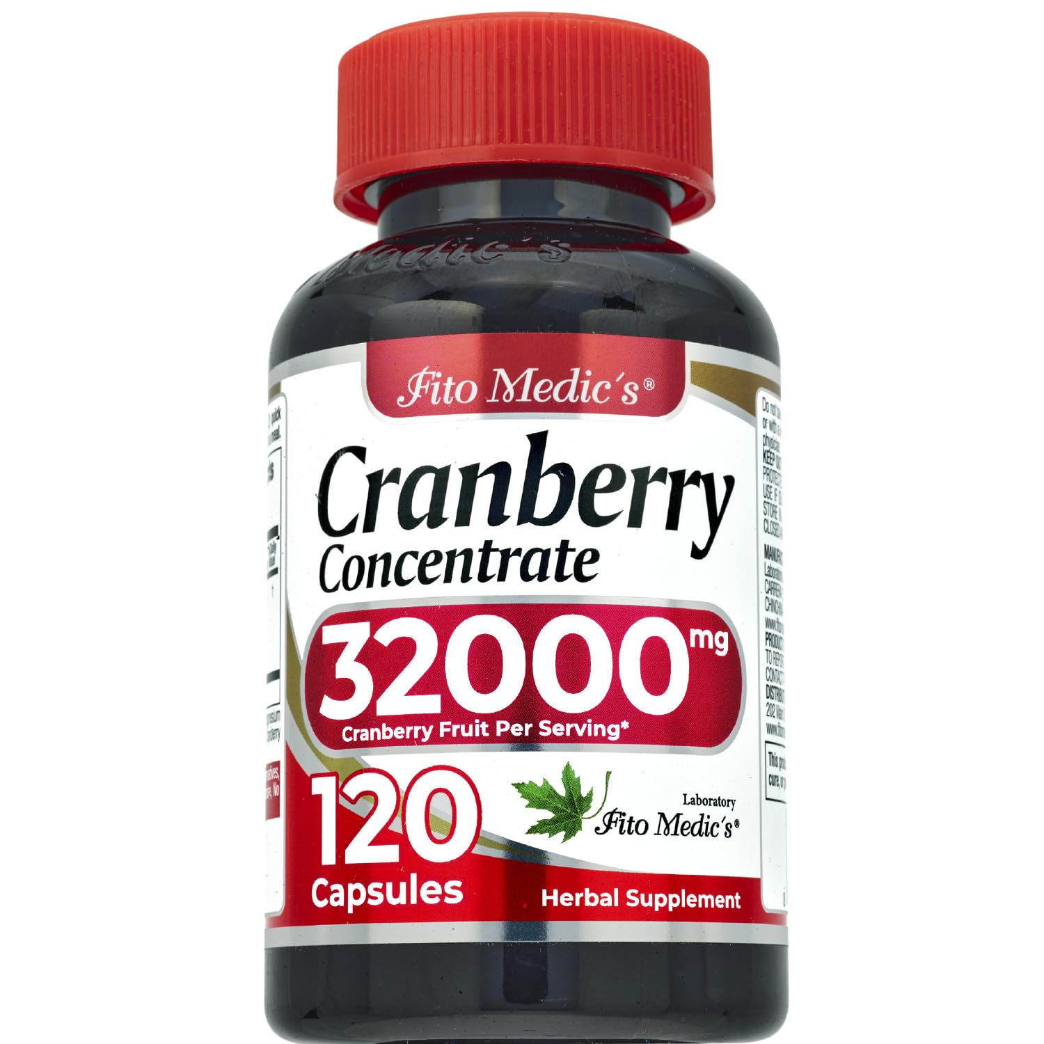 FITO MEDIC'S Cranberry Softgels 400mg bottle side view