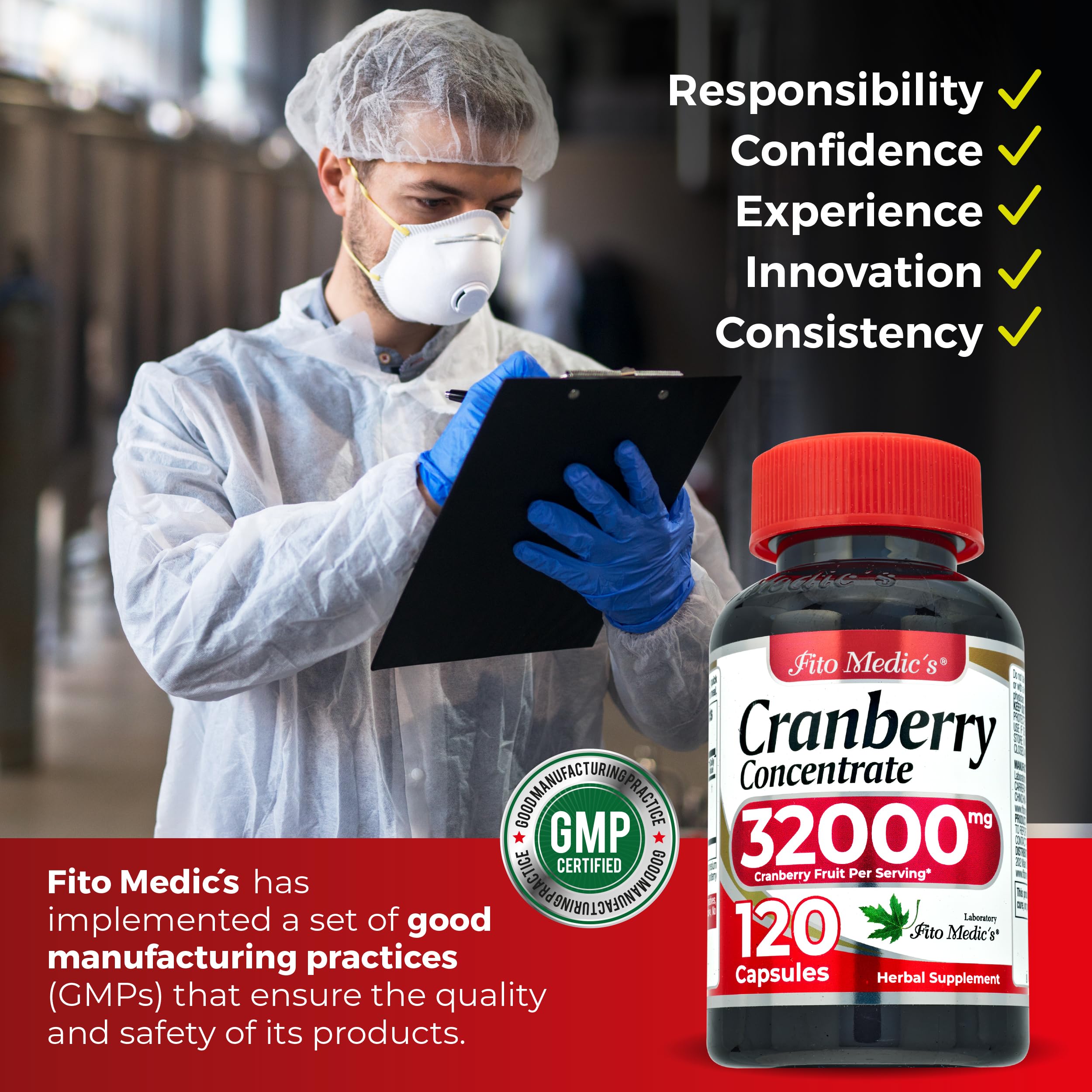 FITO MEDIC'S Cranberry Softgels 400mg in hand