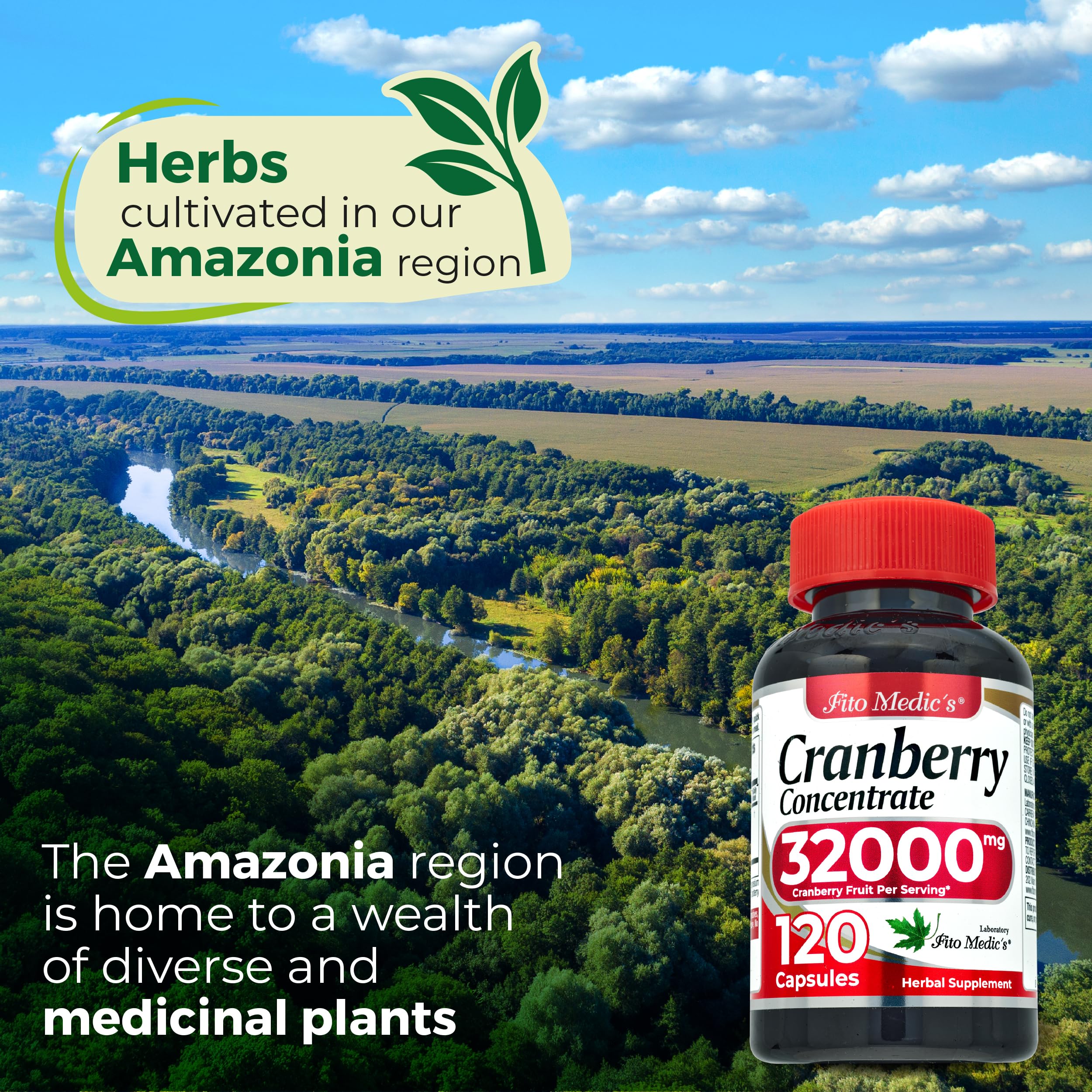 FITO MEDIC'S Cranberry Softgels 400mg with fresh cranberries