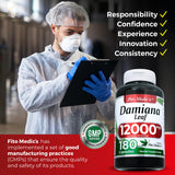 FITO MEDIC'S Damiana Leaf Extract Capsules 600mg capsules on a table
