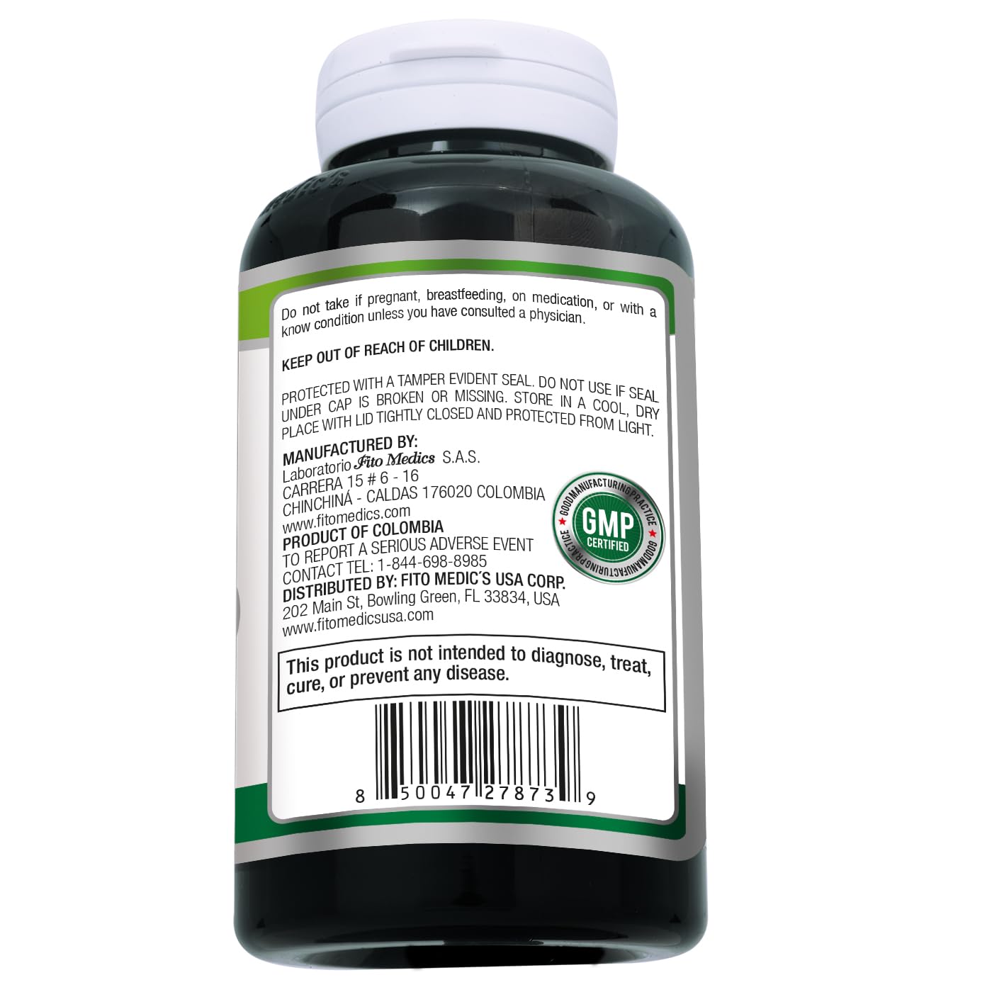 FITO MEDIC'S Damiana Leaf Extract Capsules 600mg displayed with herbs