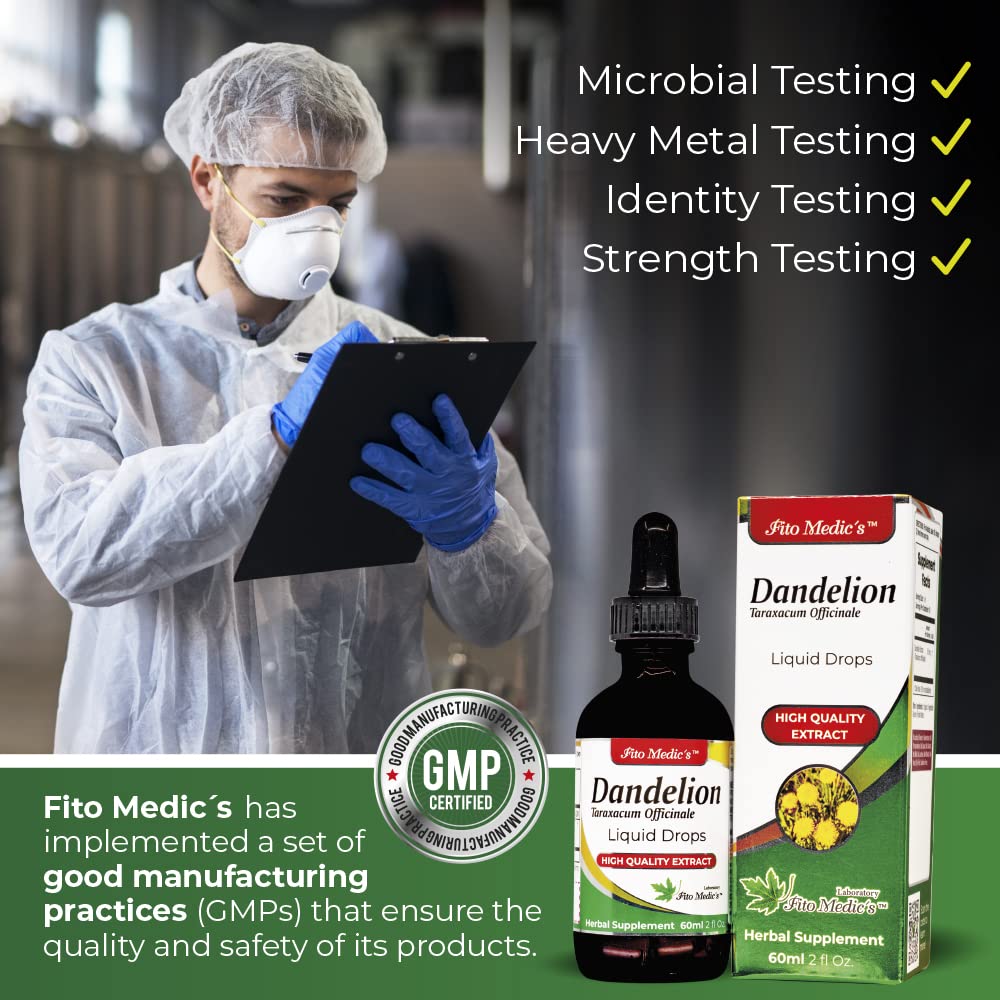 FITO MEDIC'S Dandelion Root Tincture cap open showing dropper