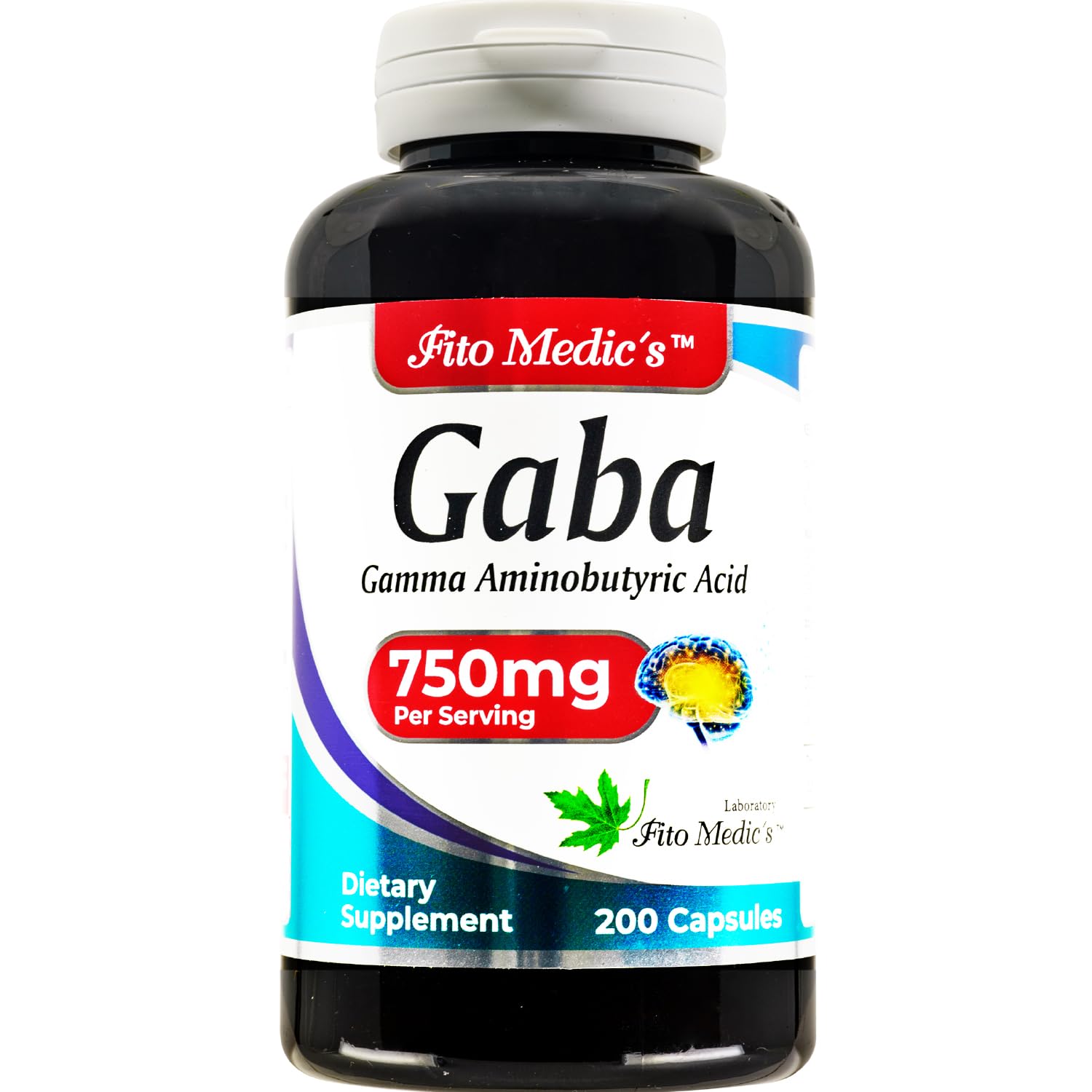 FITO MEDIC'S Gaba 200 capsules side view