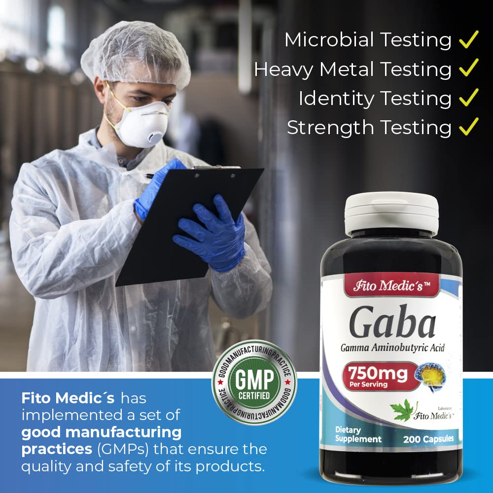 FITO MEDIC'S Gaba bottle with capsules on a table