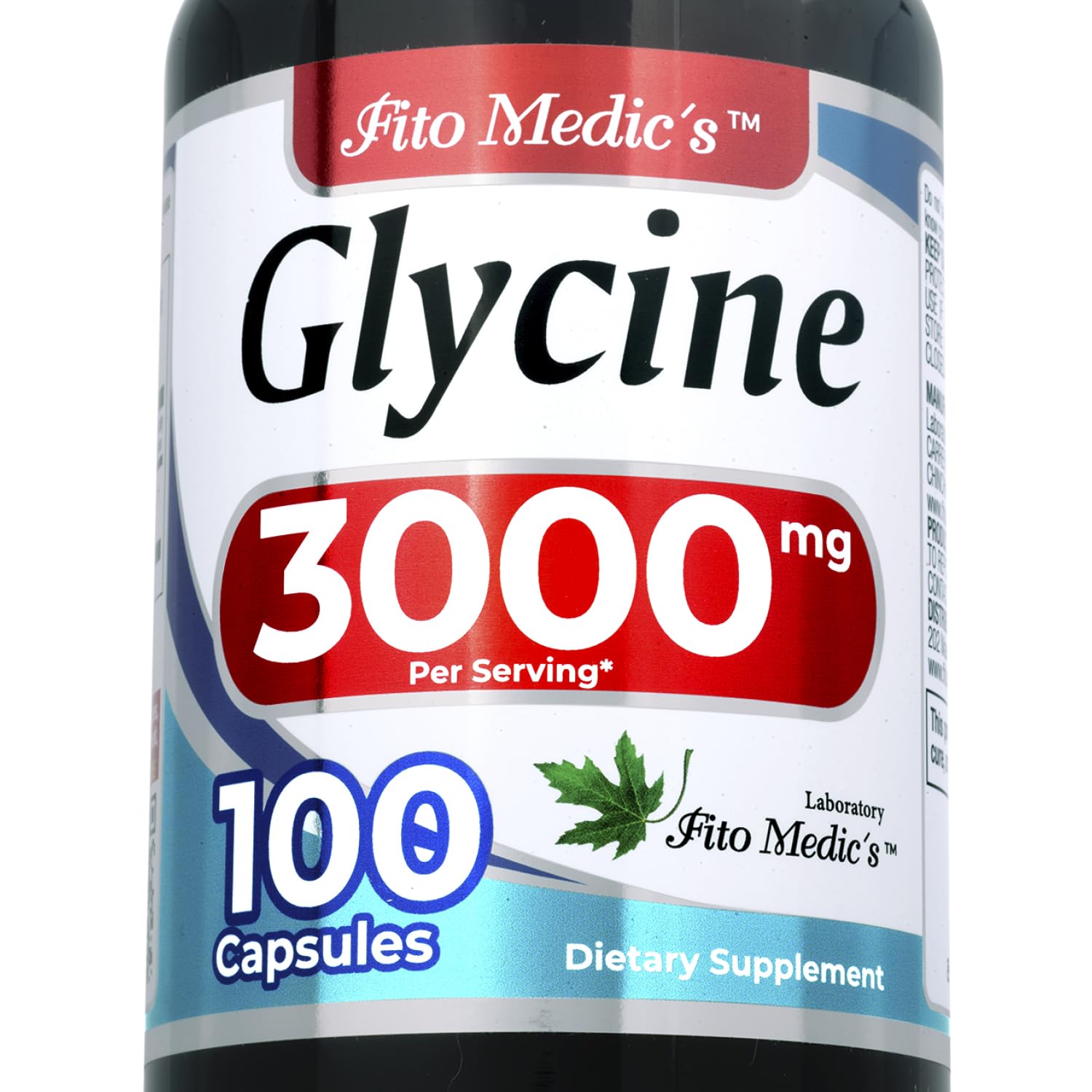 FITO MEDIC'S Glycine Amino Acid supplement bottle front view