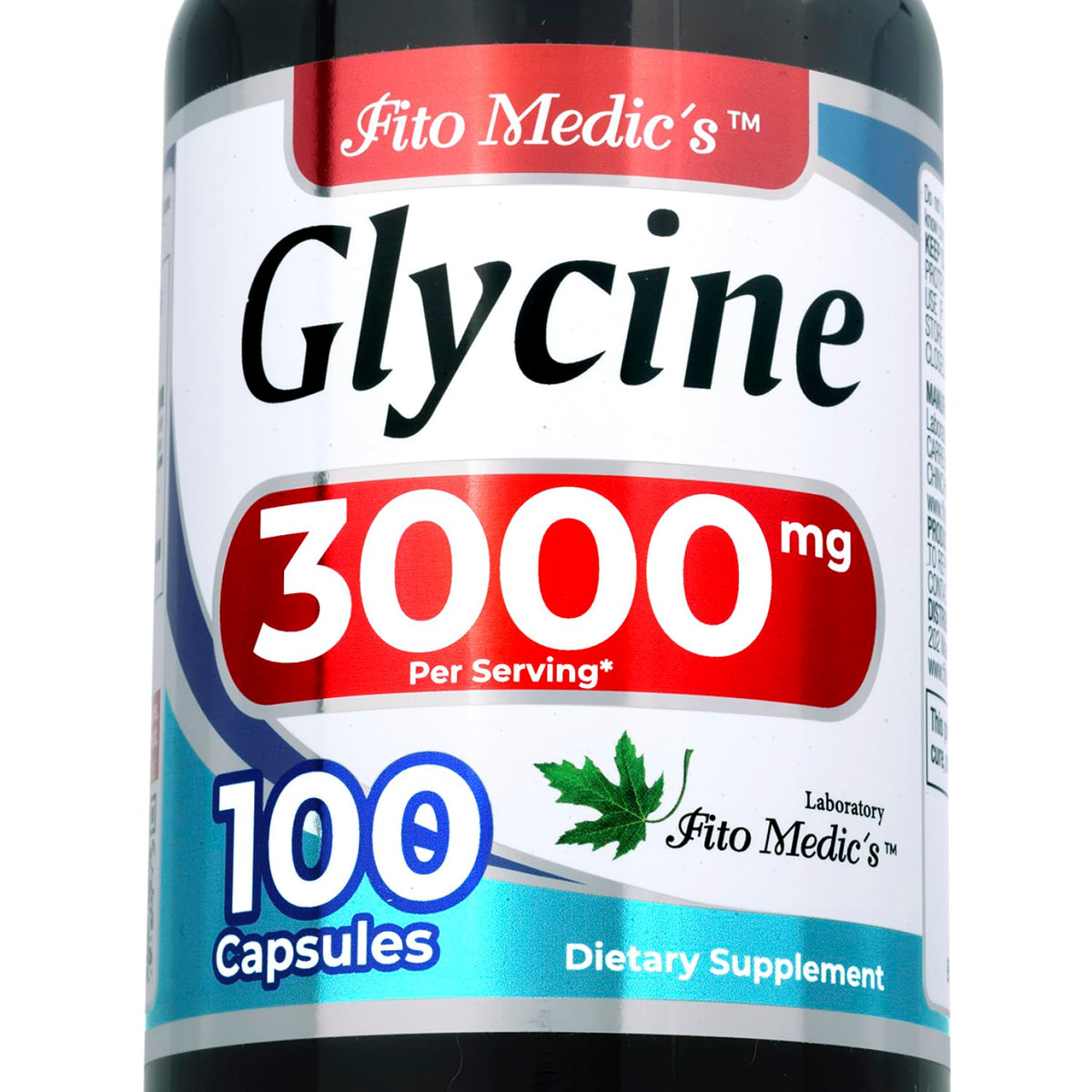 FITO MEDIC'S Glycine Amino Acid supplement bottle front view