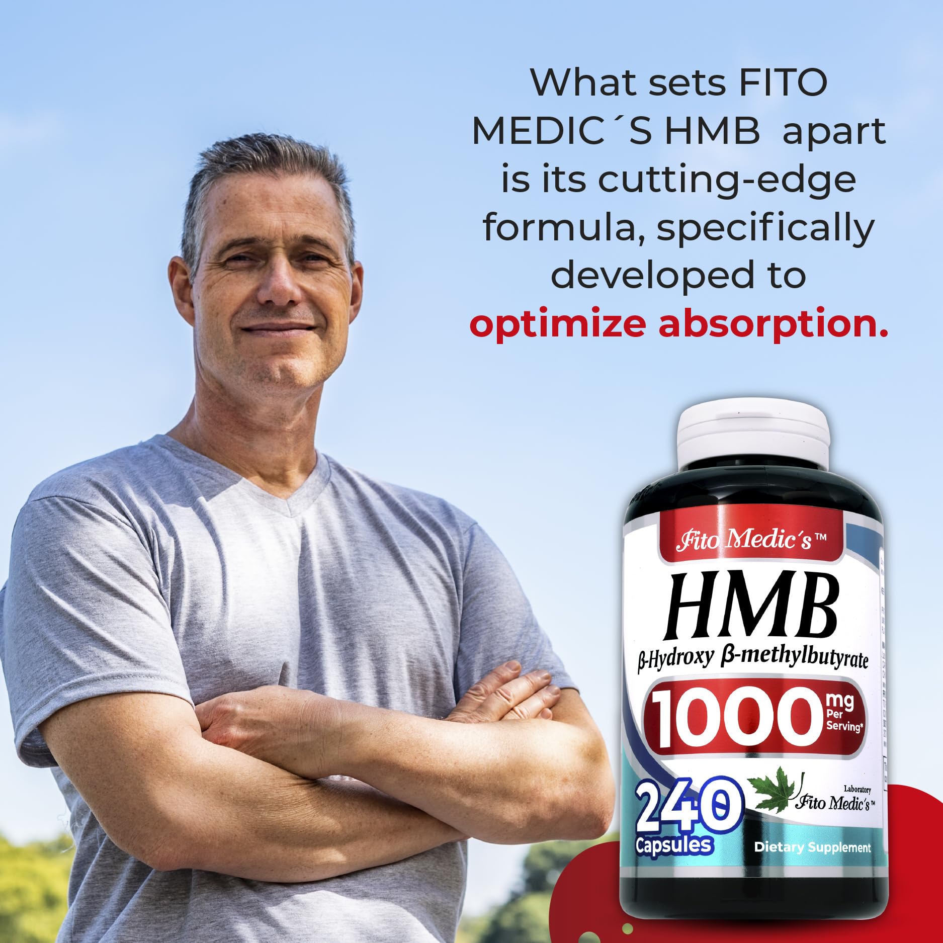 FITO MEDIC'S HMB 240 Capsules close-up of capsules