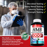 FITO MEDIC'S HMB 240 Capsules on a gym bench