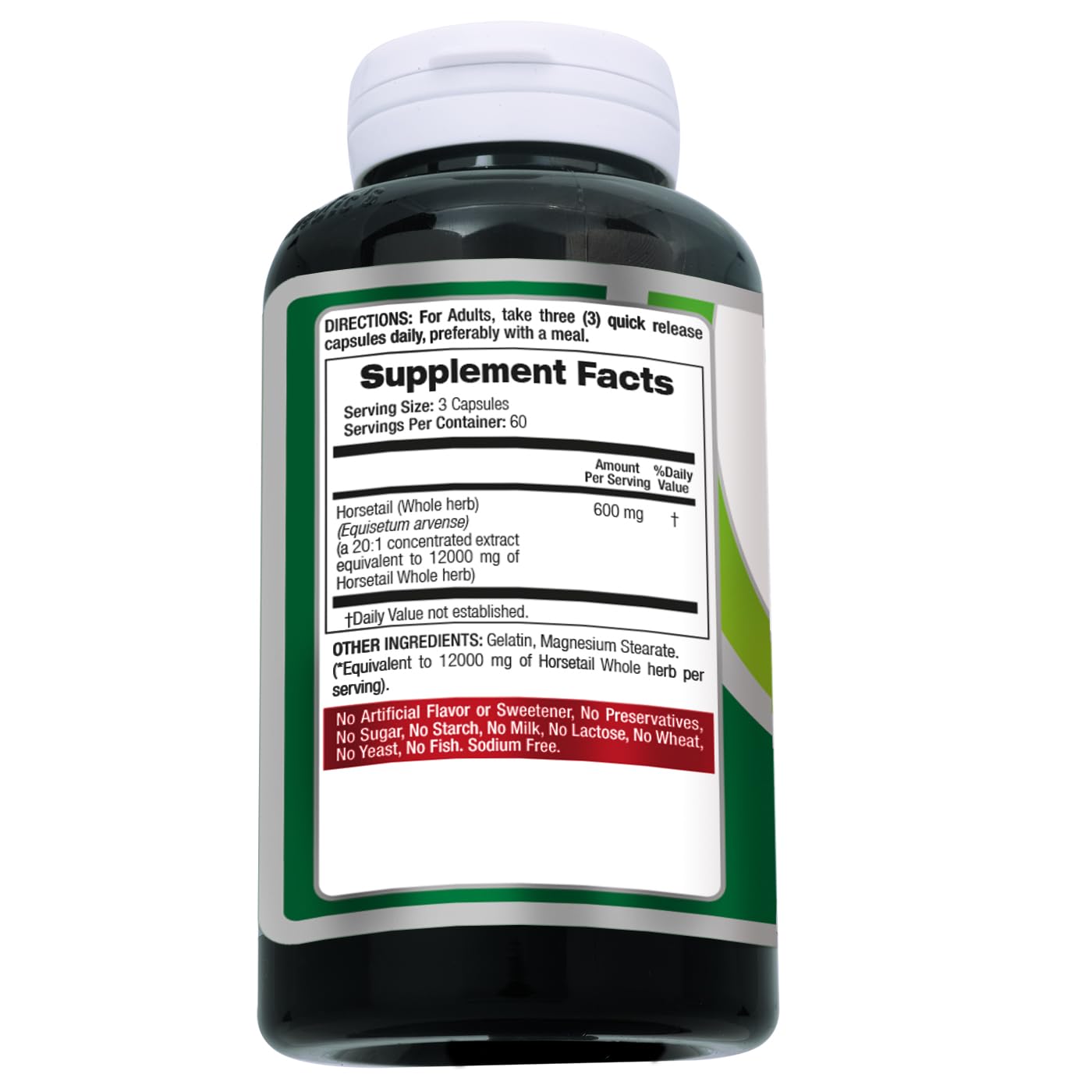 FITO MEDIC'S Horsetail Extract 600mg capsules on a wooden table