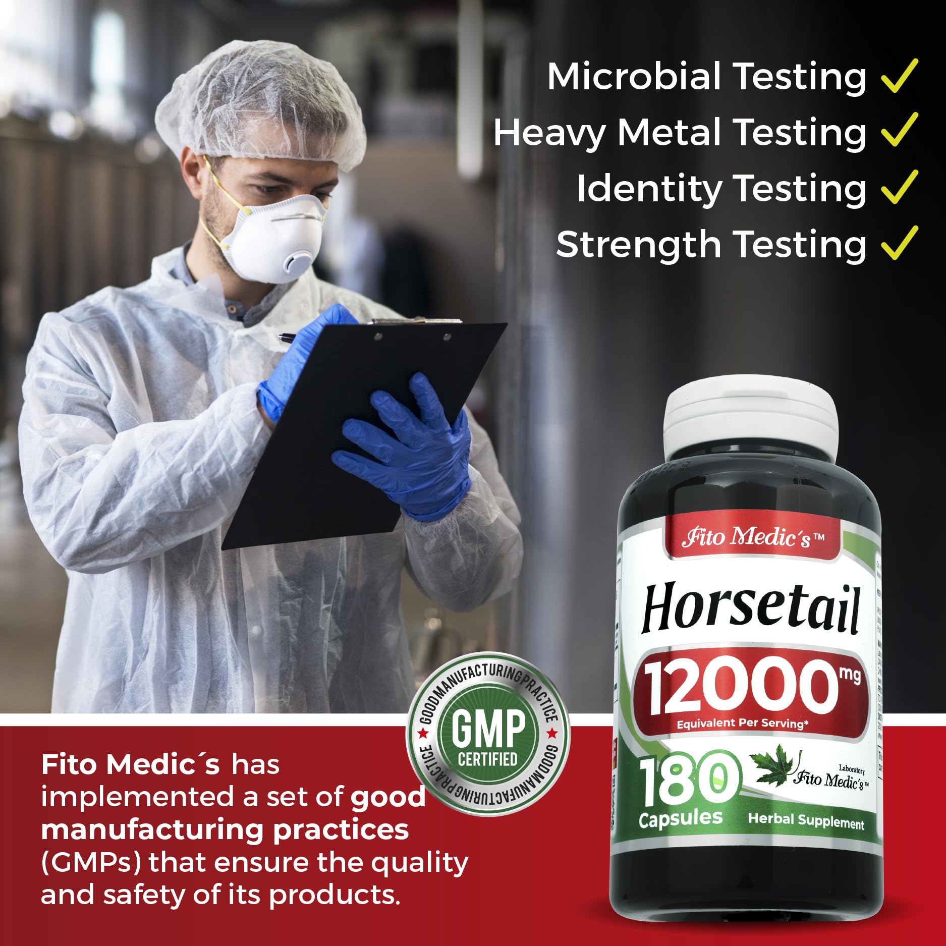 FITO MEDIC'S Horsetail Extract 600mg capsules with measuring spoon