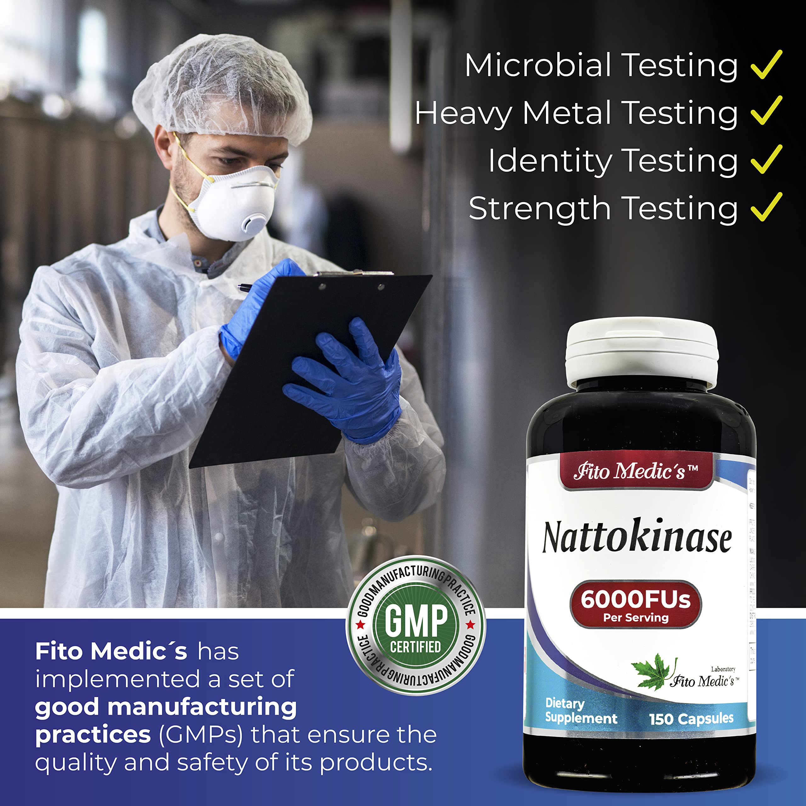 FITO MEDIC'S Nattokinase quick-release capsules close-up