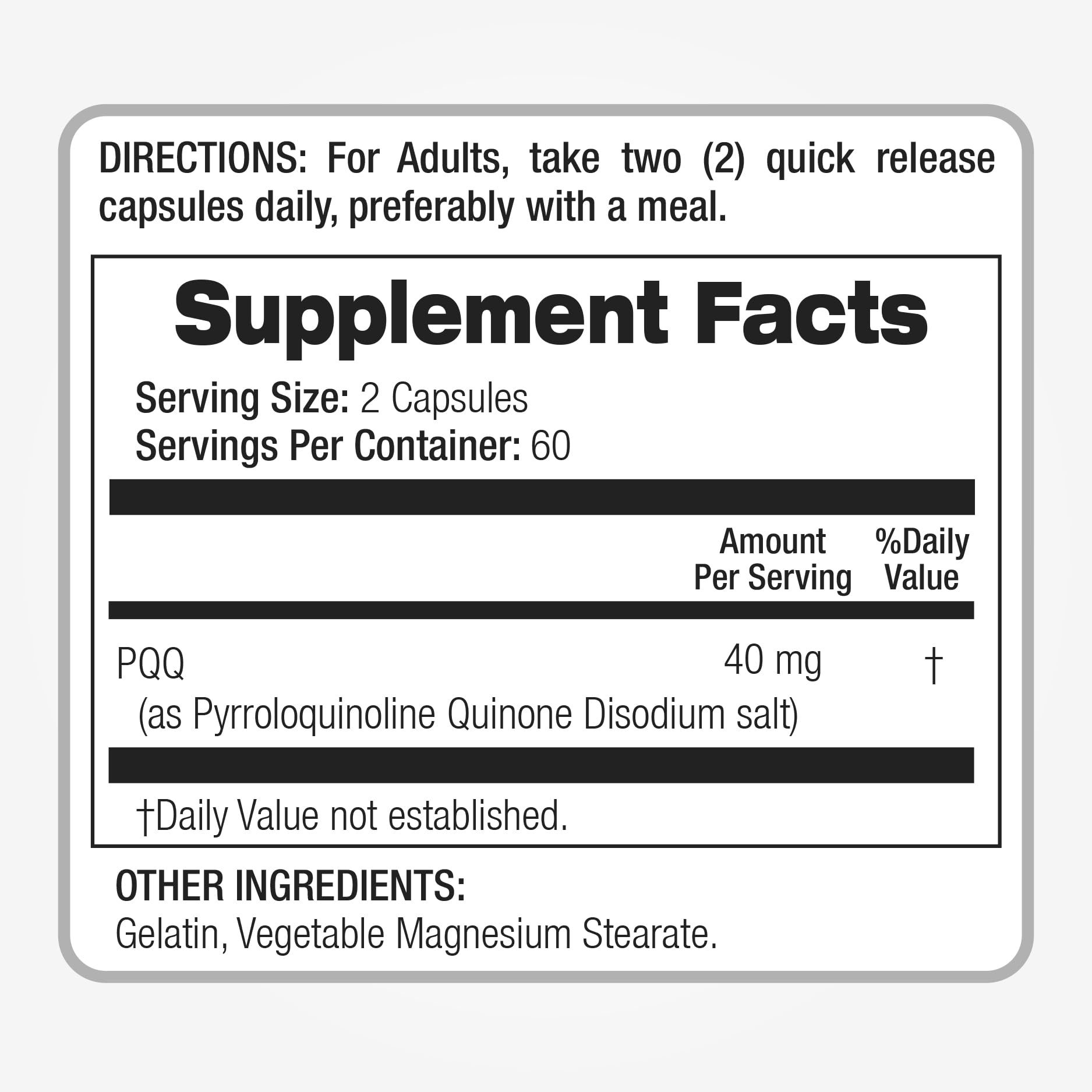 FITO MEDIC'S PQQ capsules displayed on a white background