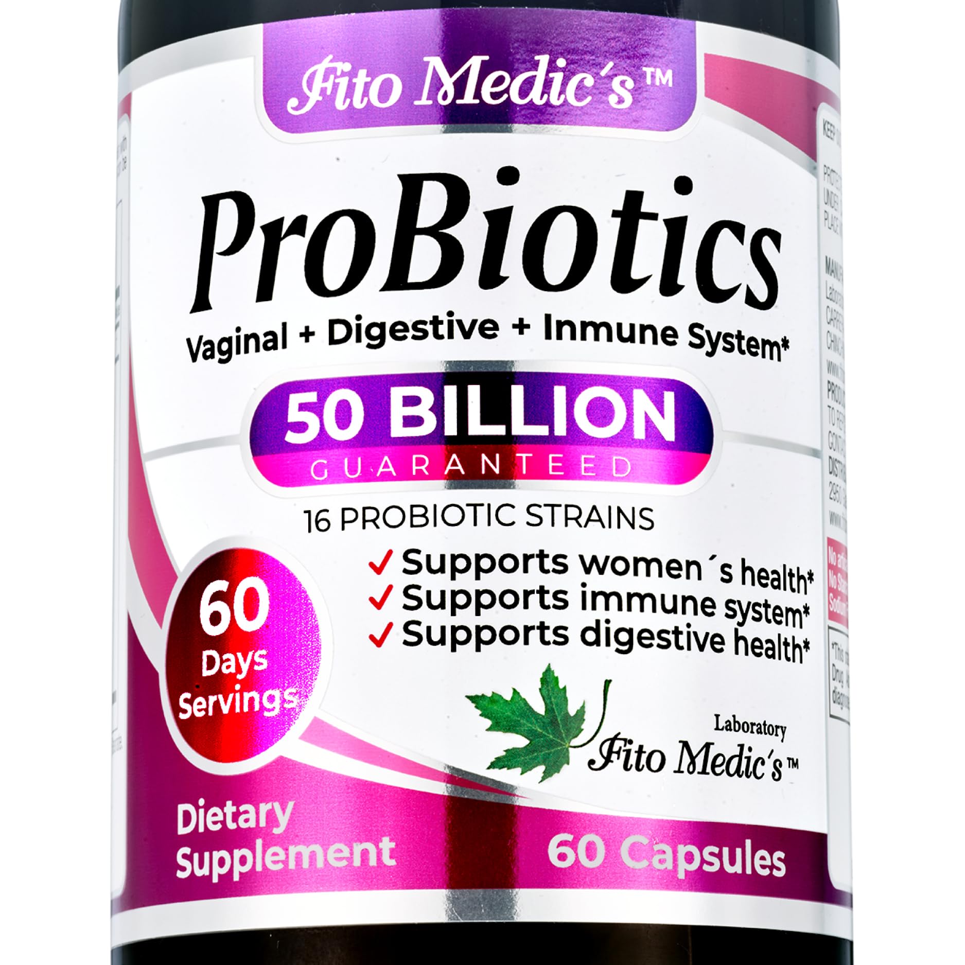 FITO MEDIC'S Probiotic Supplement bottle front view