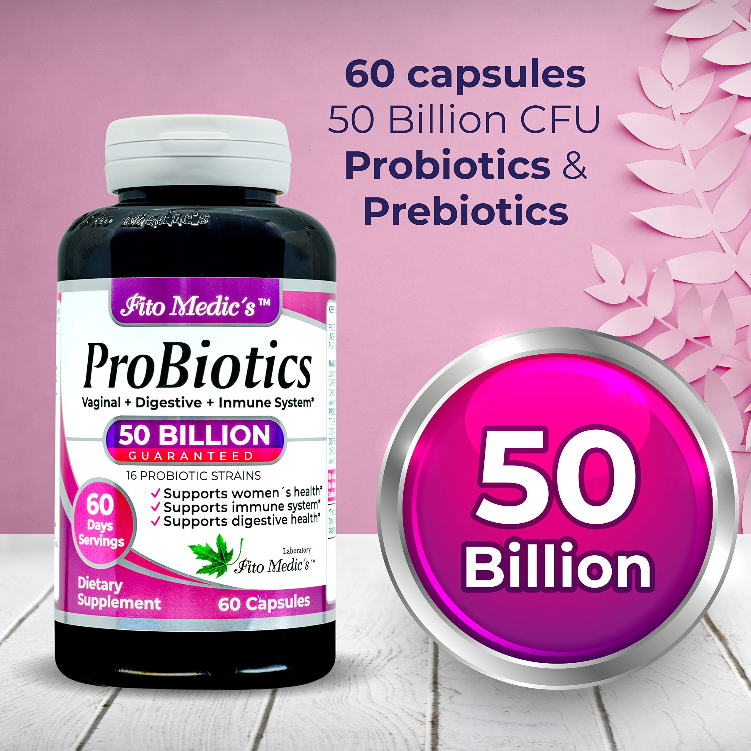 FITO MEDIC'S Probiotic Supplement bottle side view