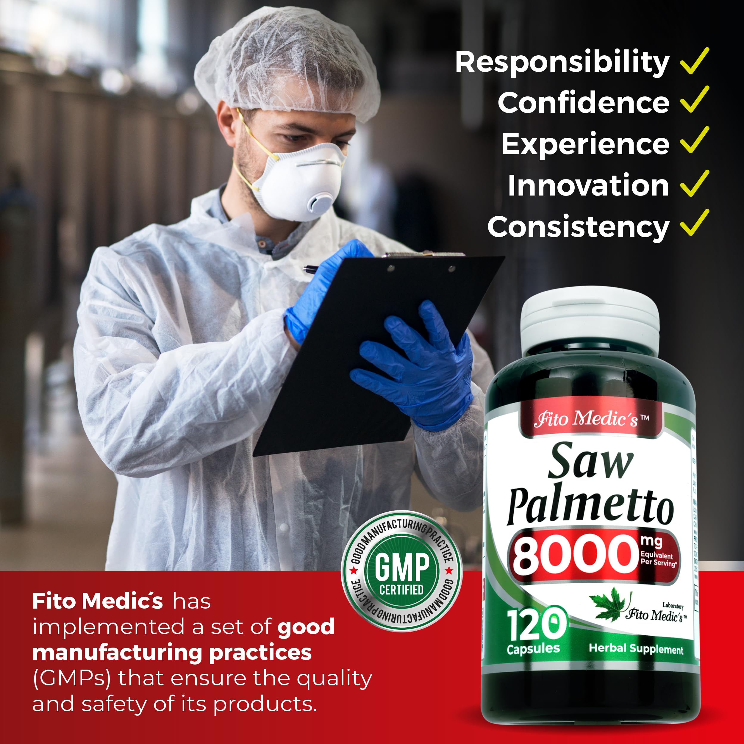 FITO MEDIC'S Saw Palmetto Capsules with measuring spoon