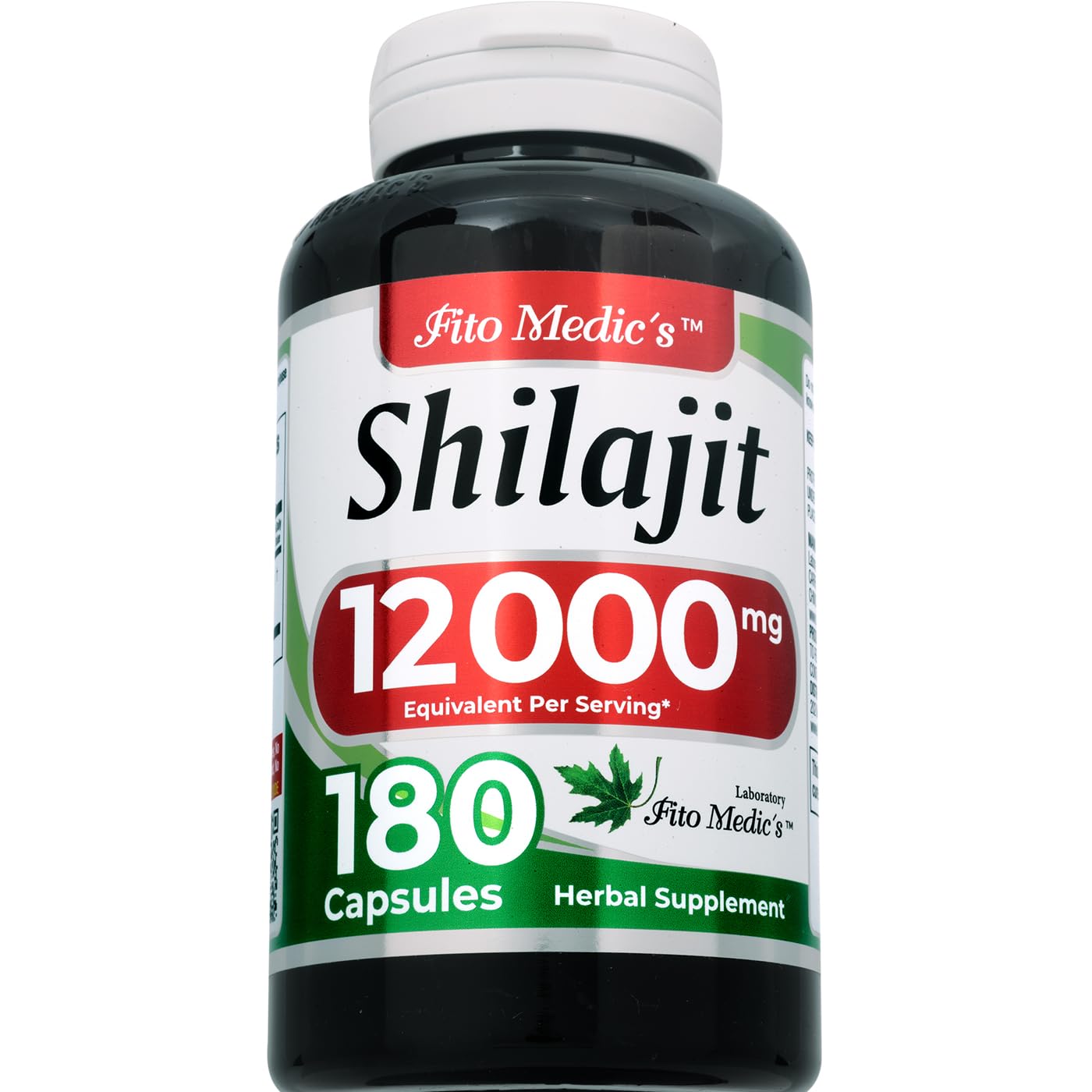 FITO MEDIC'S Shilajit Capsules side view with label
