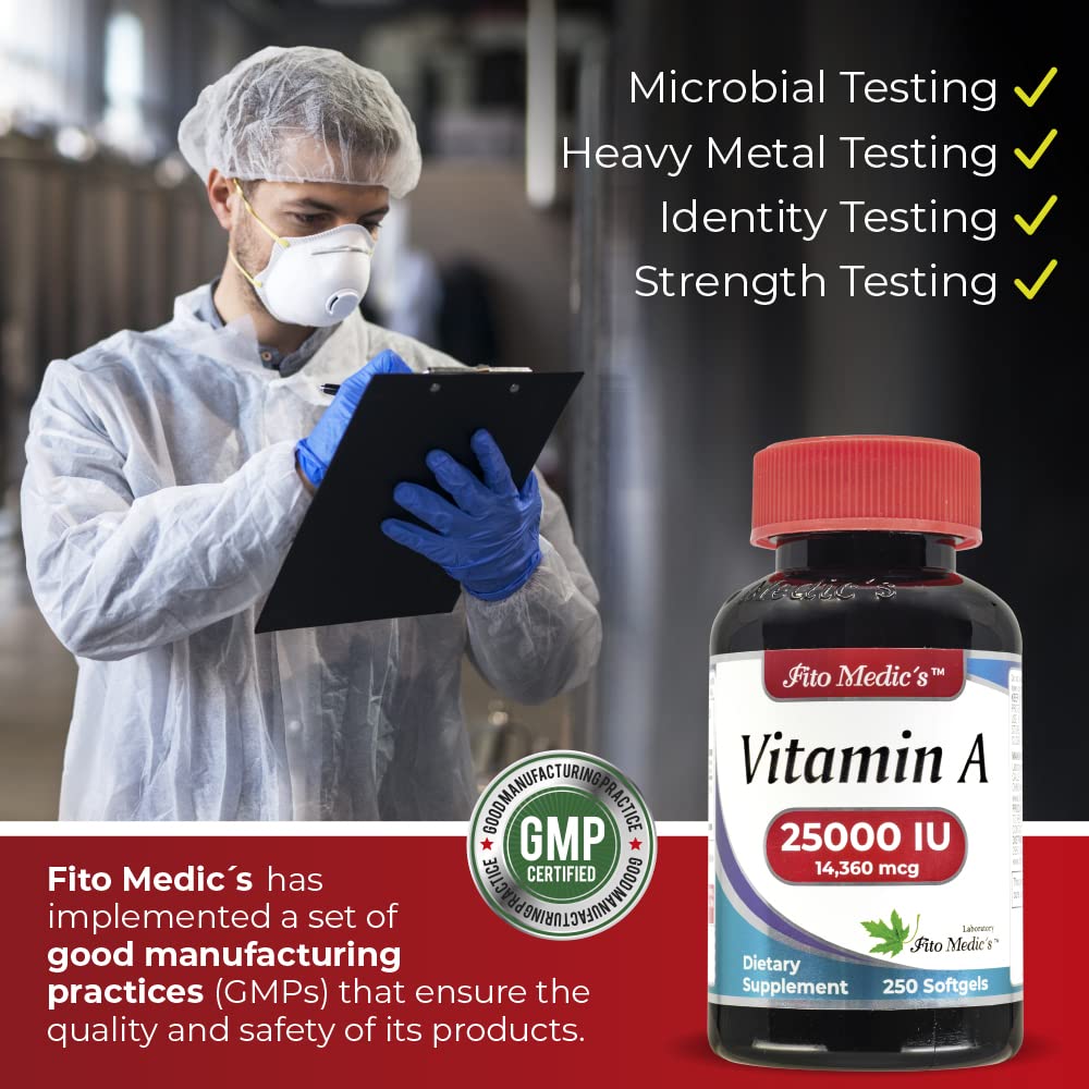 FITO MEDIC'S Vitamin A 25000 IU Softgels with a meal
