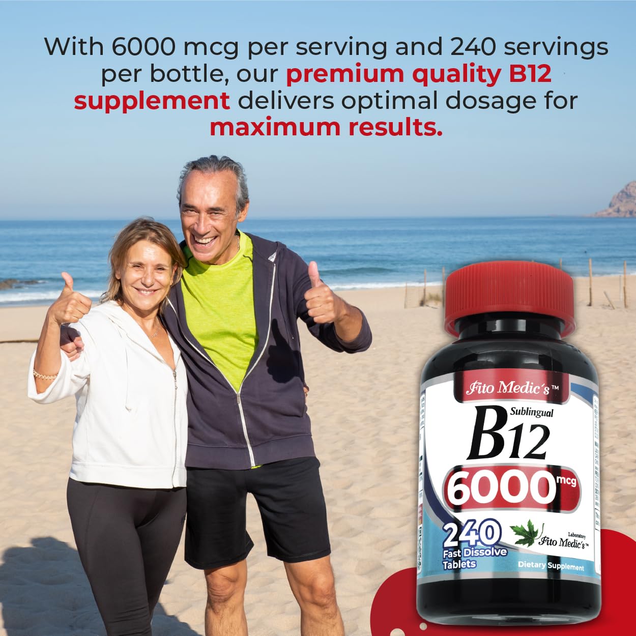 FITO MEDIC'S Vitamin B12 Sublingual bottle side view