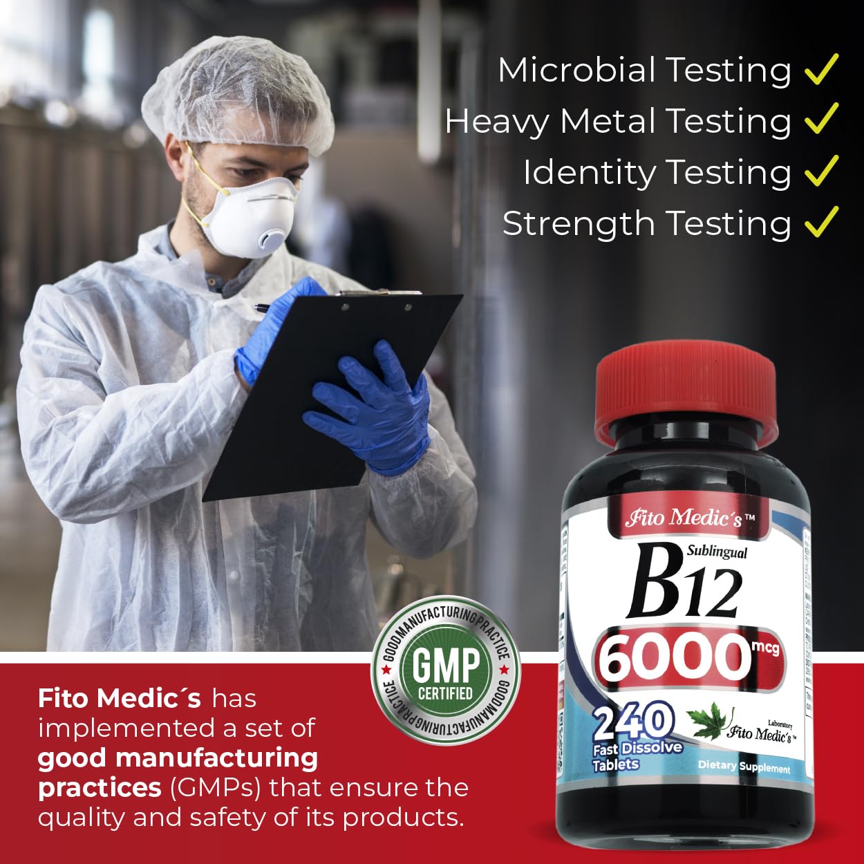 FITO MEDIC'S Vitamin B12 Sublingual dosage instructions