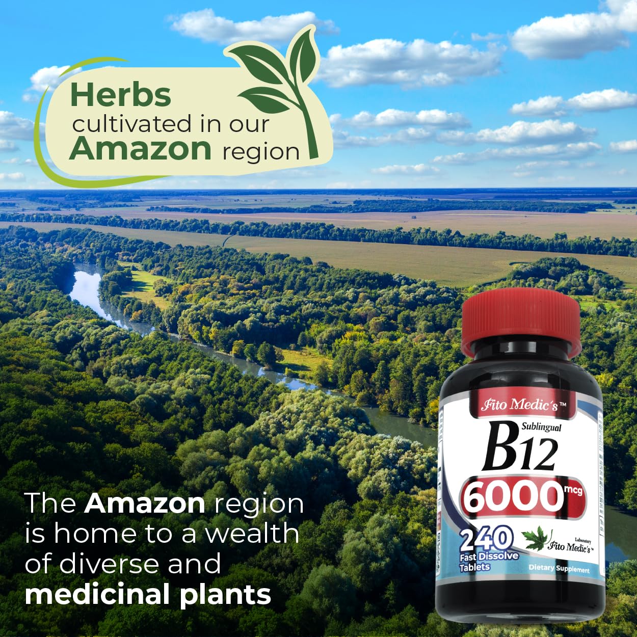 FITO MEDIC'S Vitamin B12 Sublingual label close-up