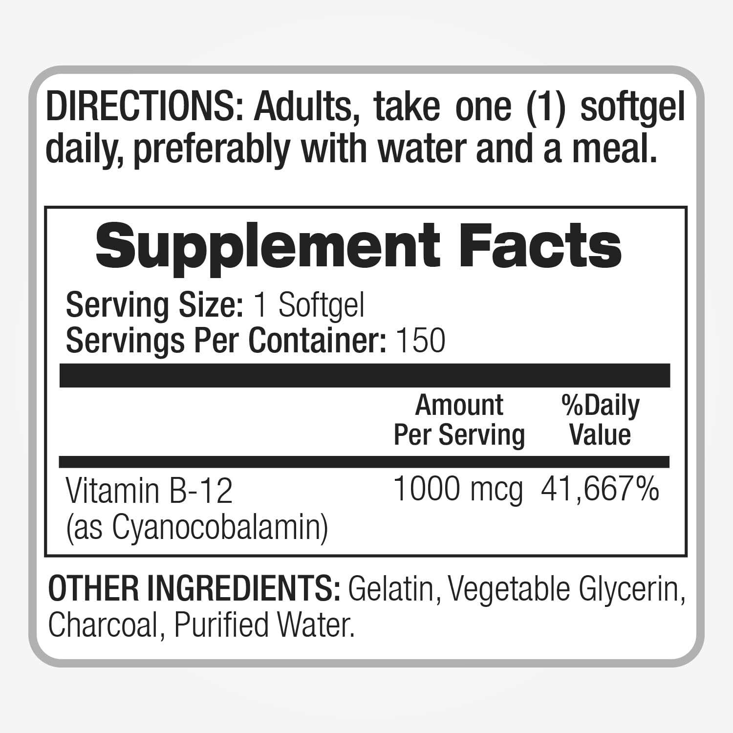 FITO MEDIC'S Vitamin B12 Supplement bottle with dosage information