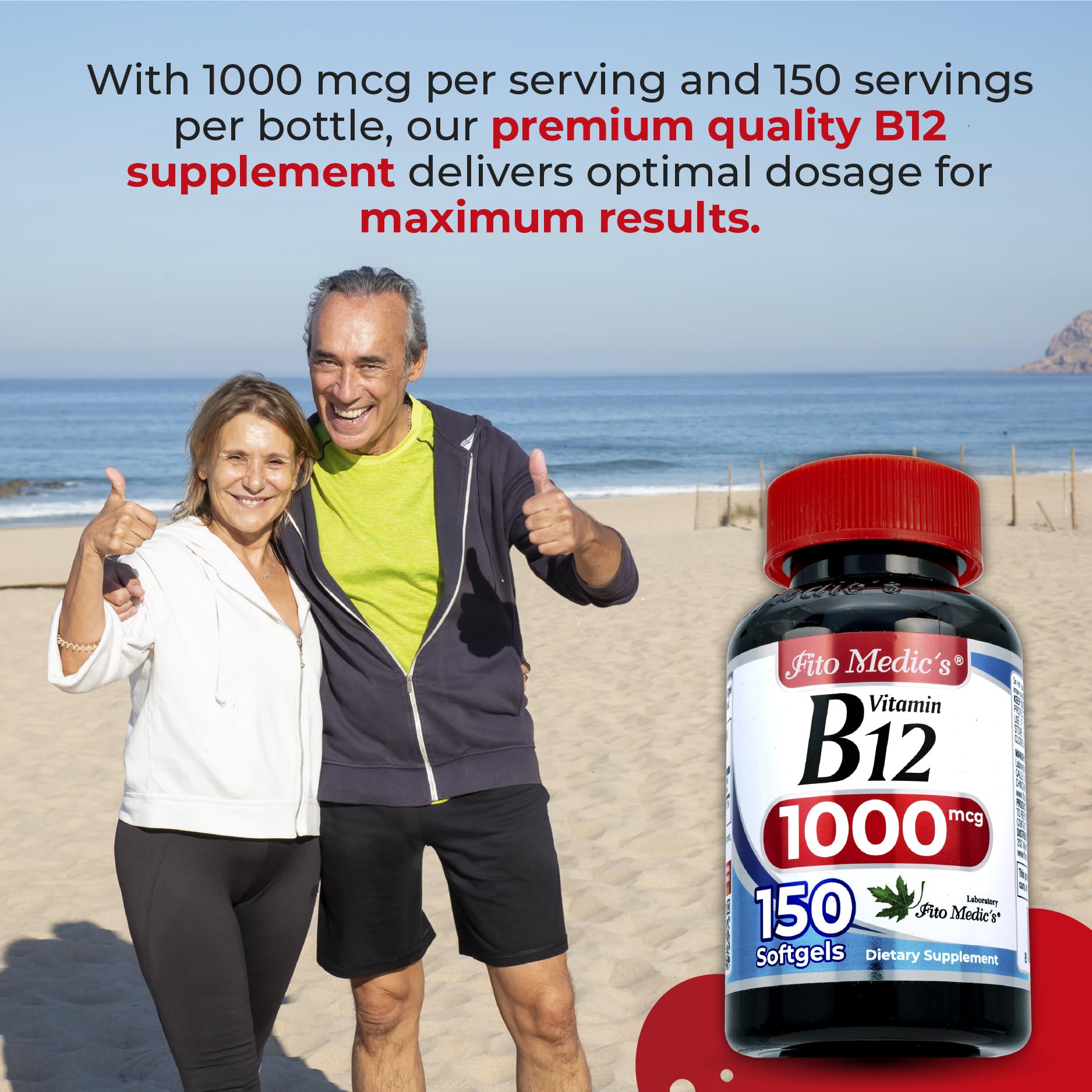 FITO MEDIC'S Vitamin B12 Supplement capsules close-up