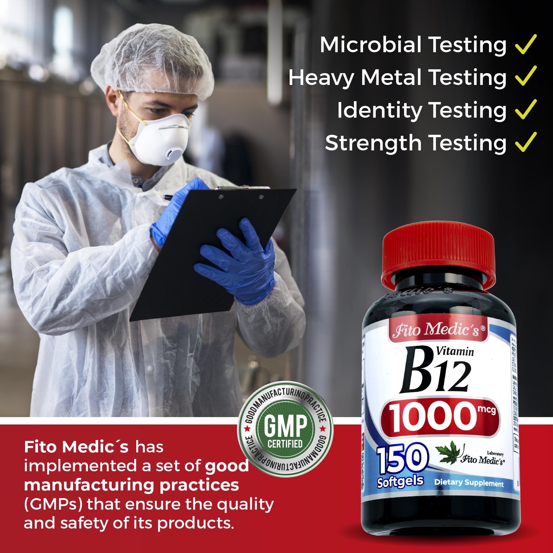 FITO MEDIC'S Vitamin B12 Supplement packaging details