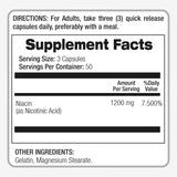 FITO MEDIC'S Vitamin B3 Niacin Capsules nutritional information