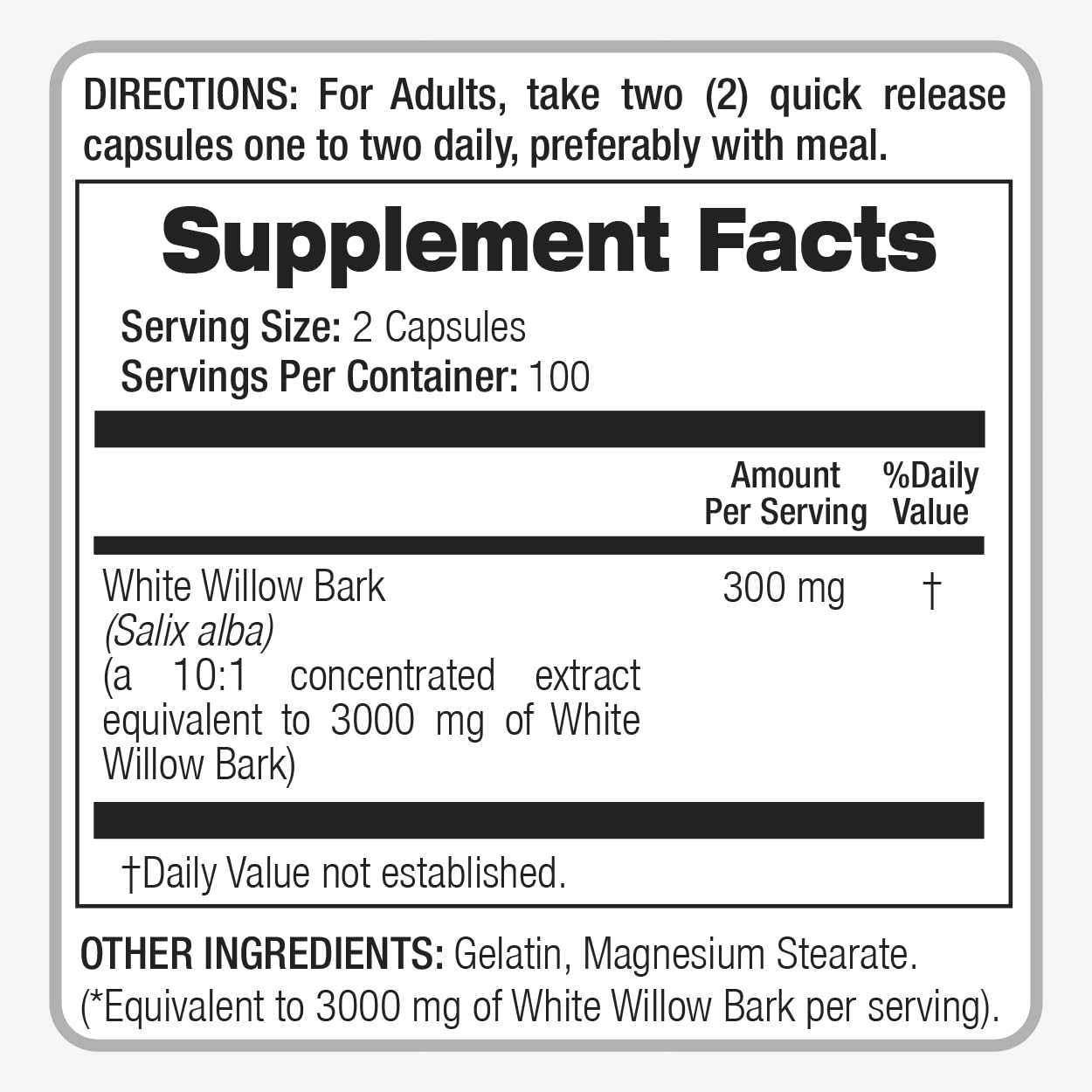 FITO MEDIC'S White Willow Bark supplement with measuring spoon