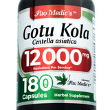 Fito Medics Gotu Kola 600mg herbal supplement bottle front view