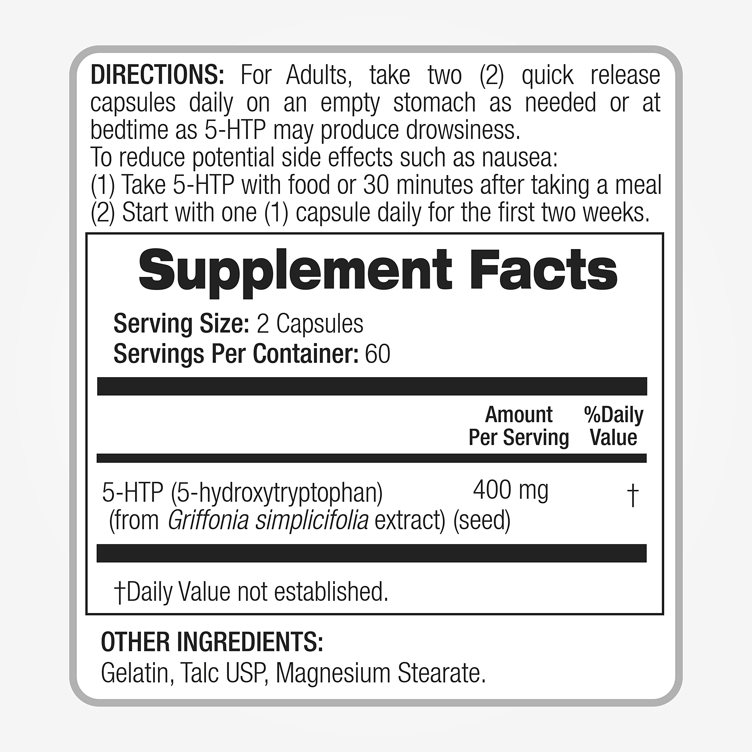 FITOMEDIC'S 5-HTP packaging side view