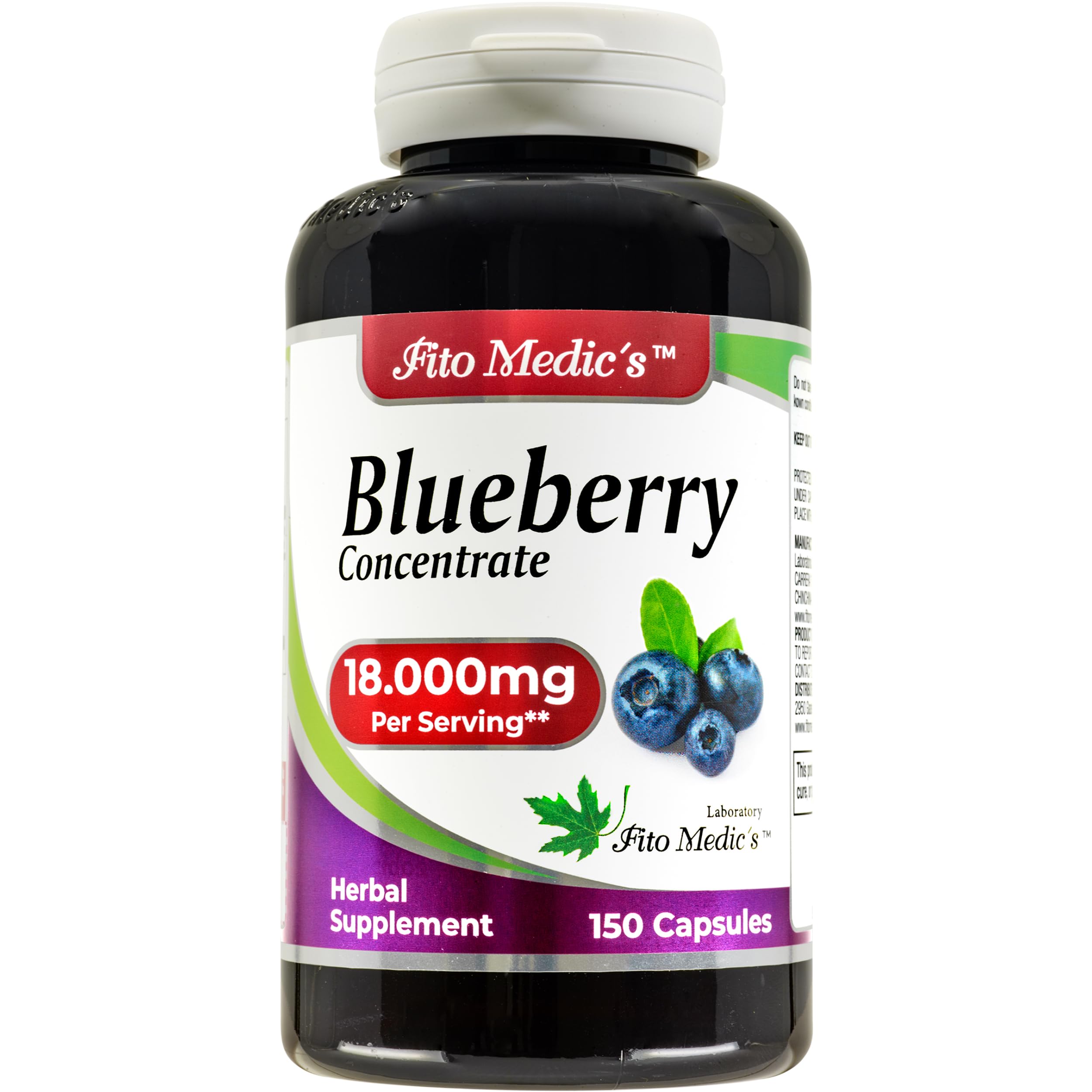 FITOMEDIC'S Blueberry Extract 300mg capsules close-up