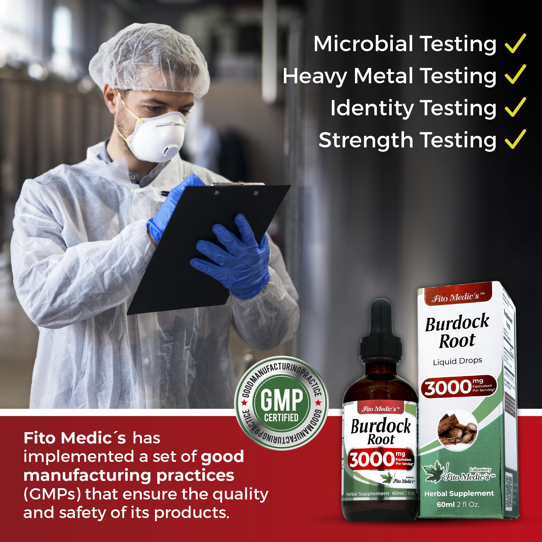 FITOMEDIC'S Burdock Root Tincture 3000mg dosage information