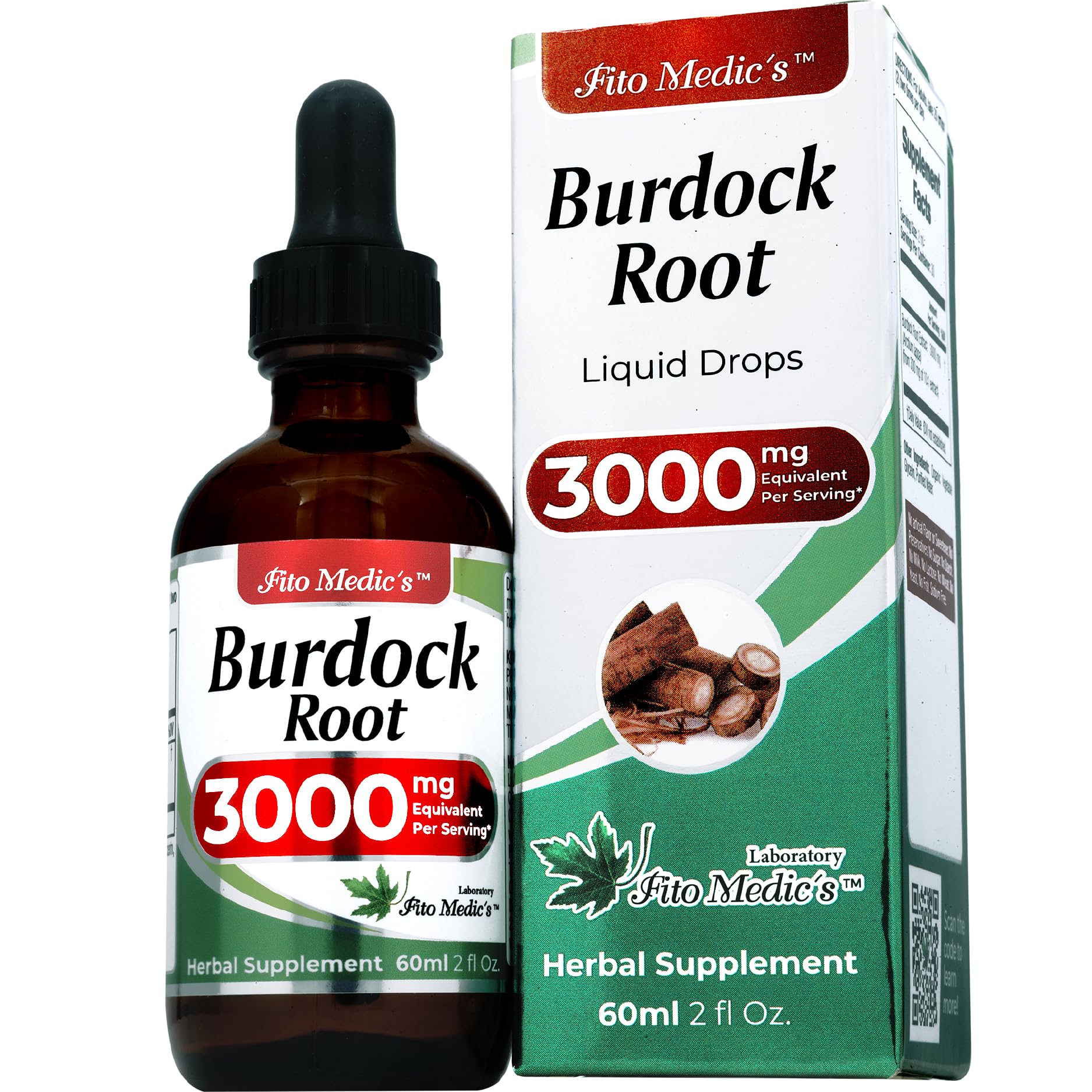 FITOMEDIC'S Burdock Root Tincture bottle with dropper