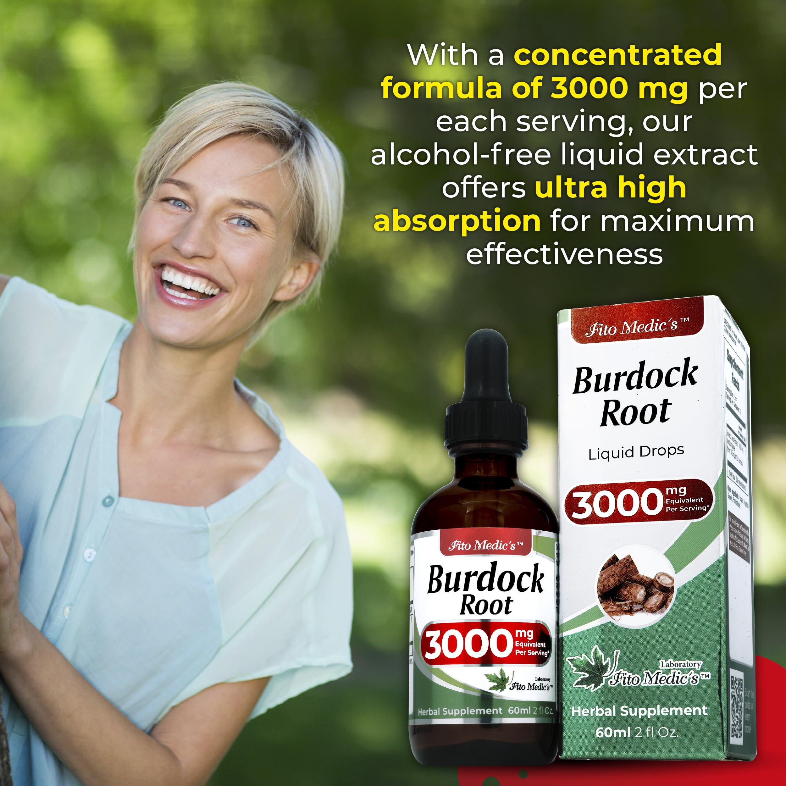FITOMEDIC'S Burdock Root Tincture label close-up