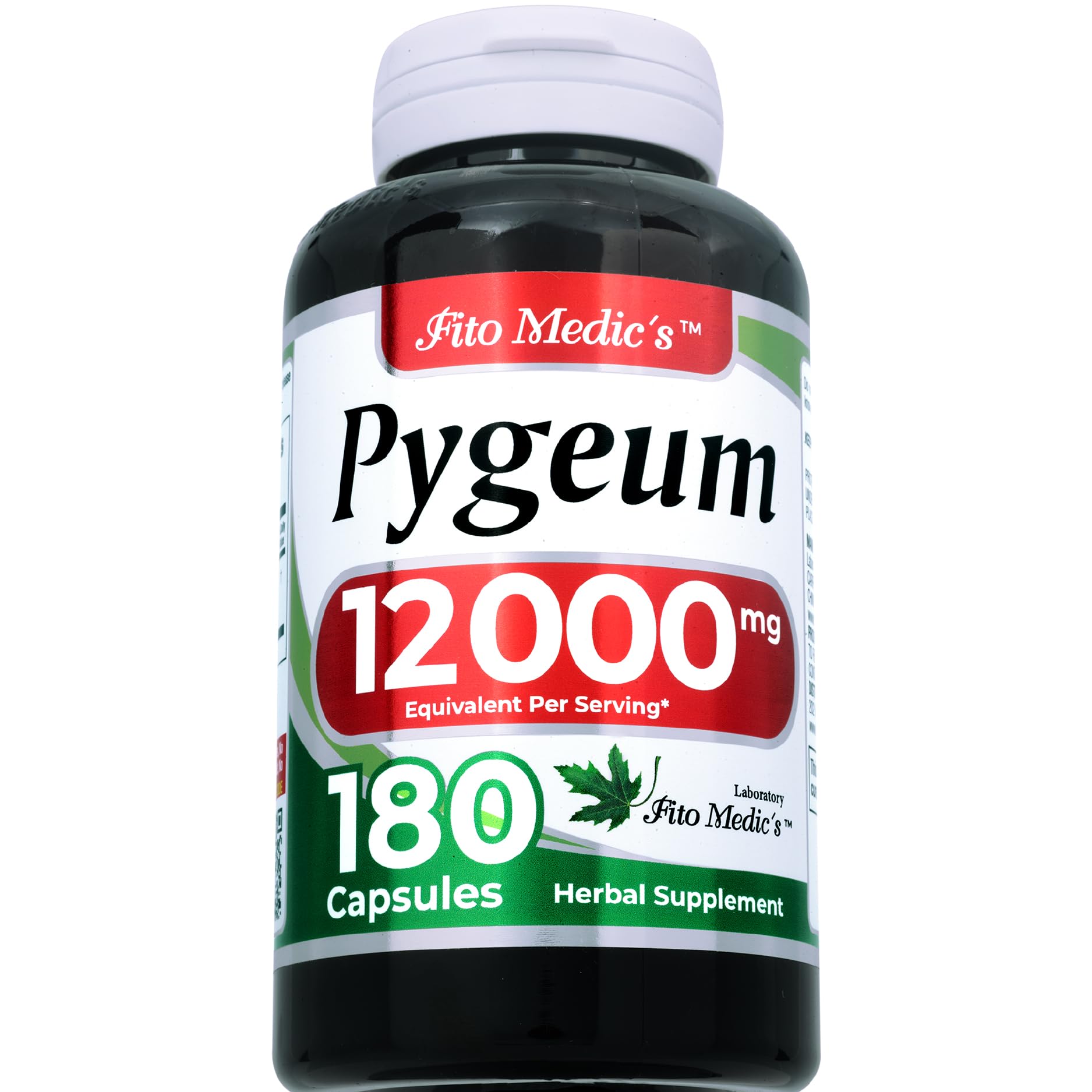FITOMEDIC'S Pygeum Bark 600mg capsules side view