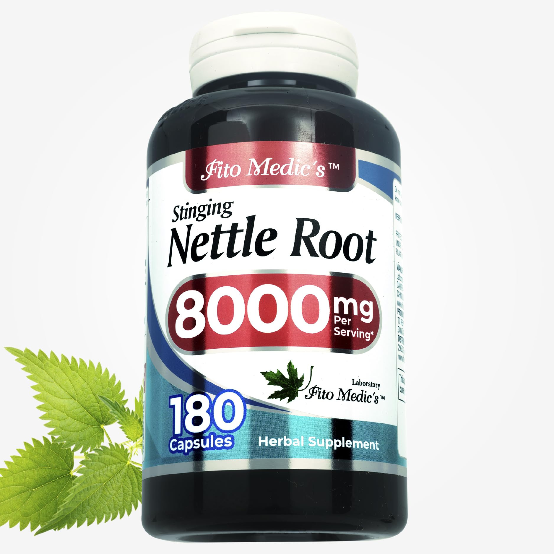 FITOMEDIC'S Stinging Nettle Root Extract 180 capsules side view