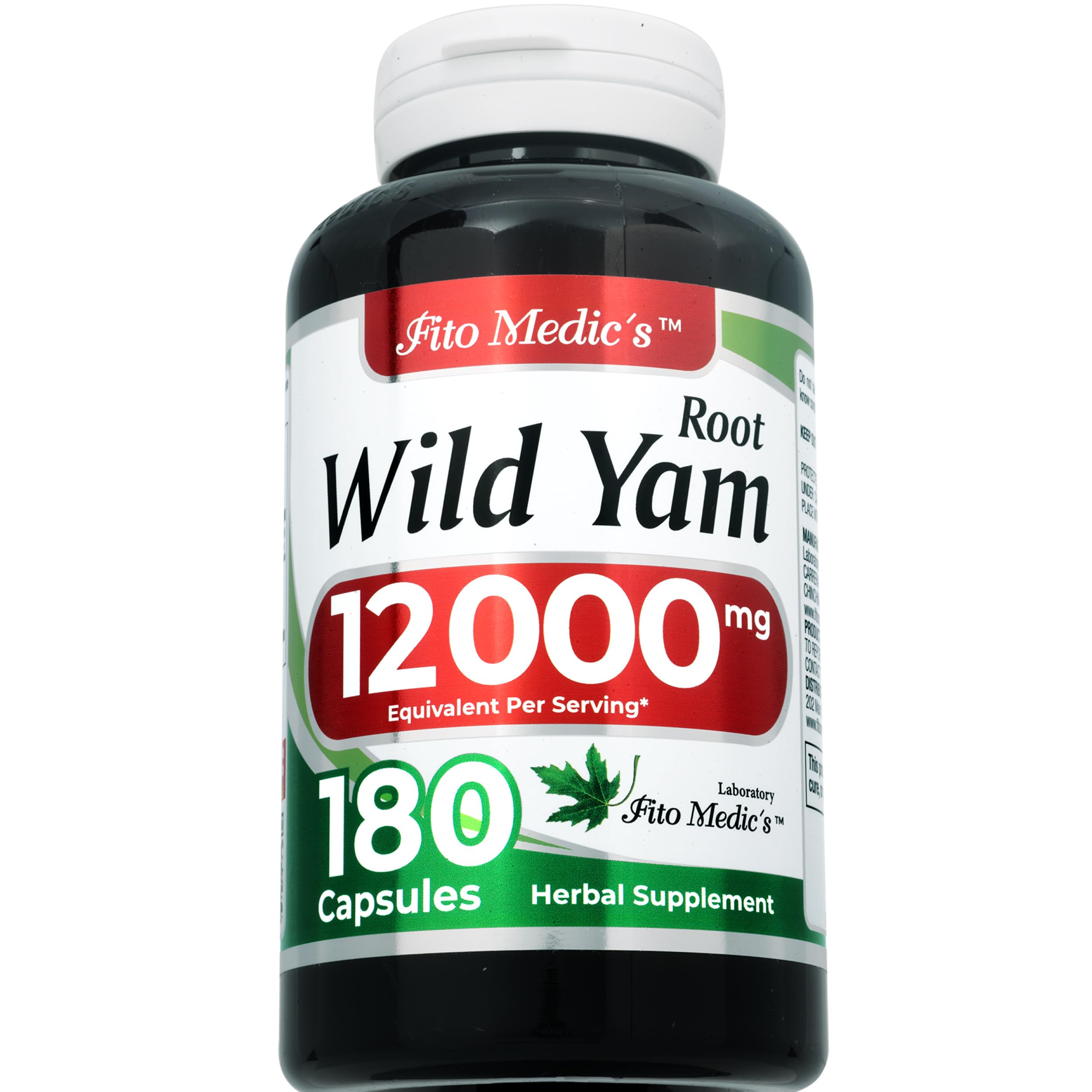 FITOMEDIC'S Wild Yam Root Capsules side view