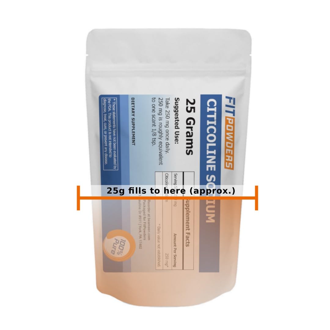 FitPowders Citicoline Sodium 18g powder scoop included