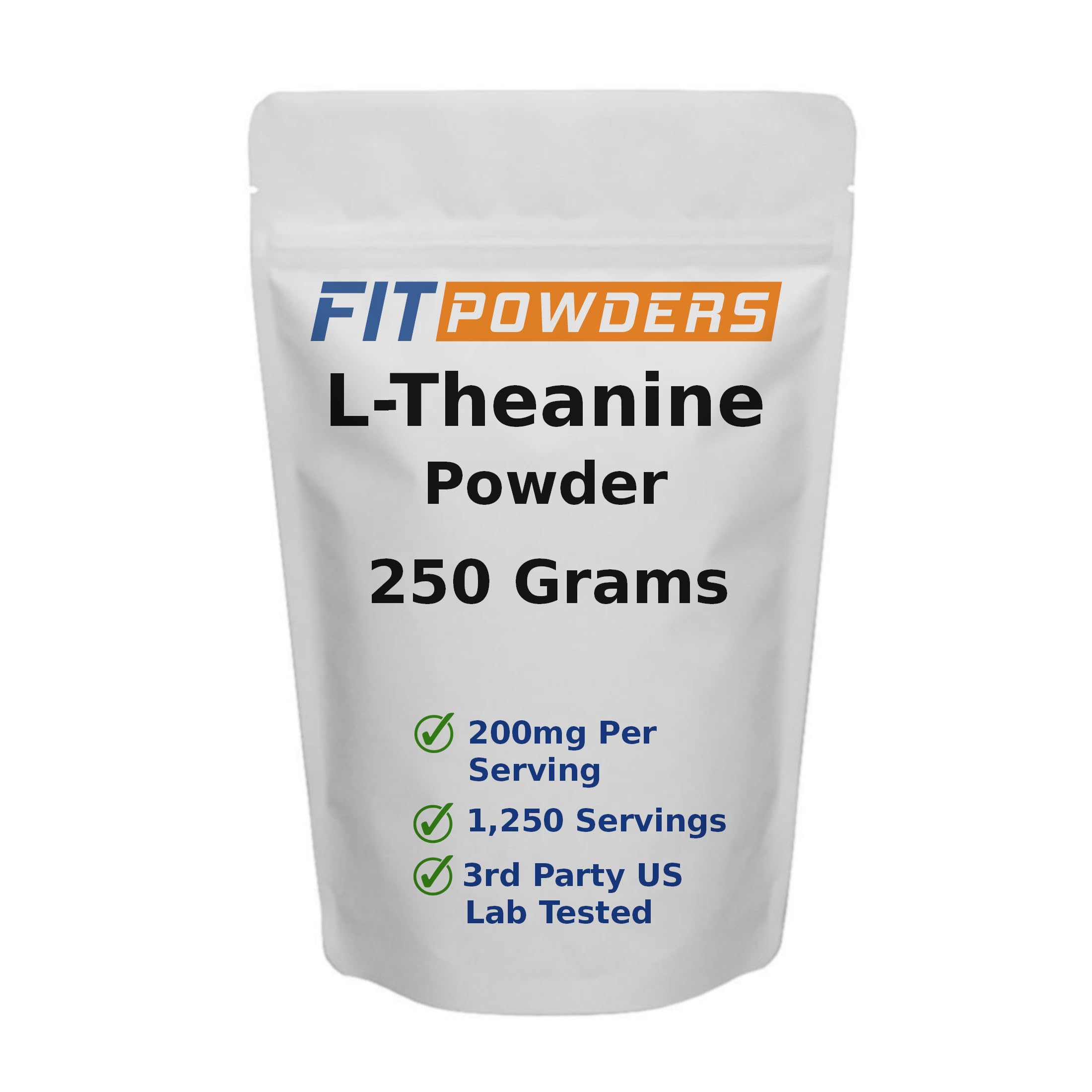 FitPowders L-Theanine Powder 200mg front view packaging