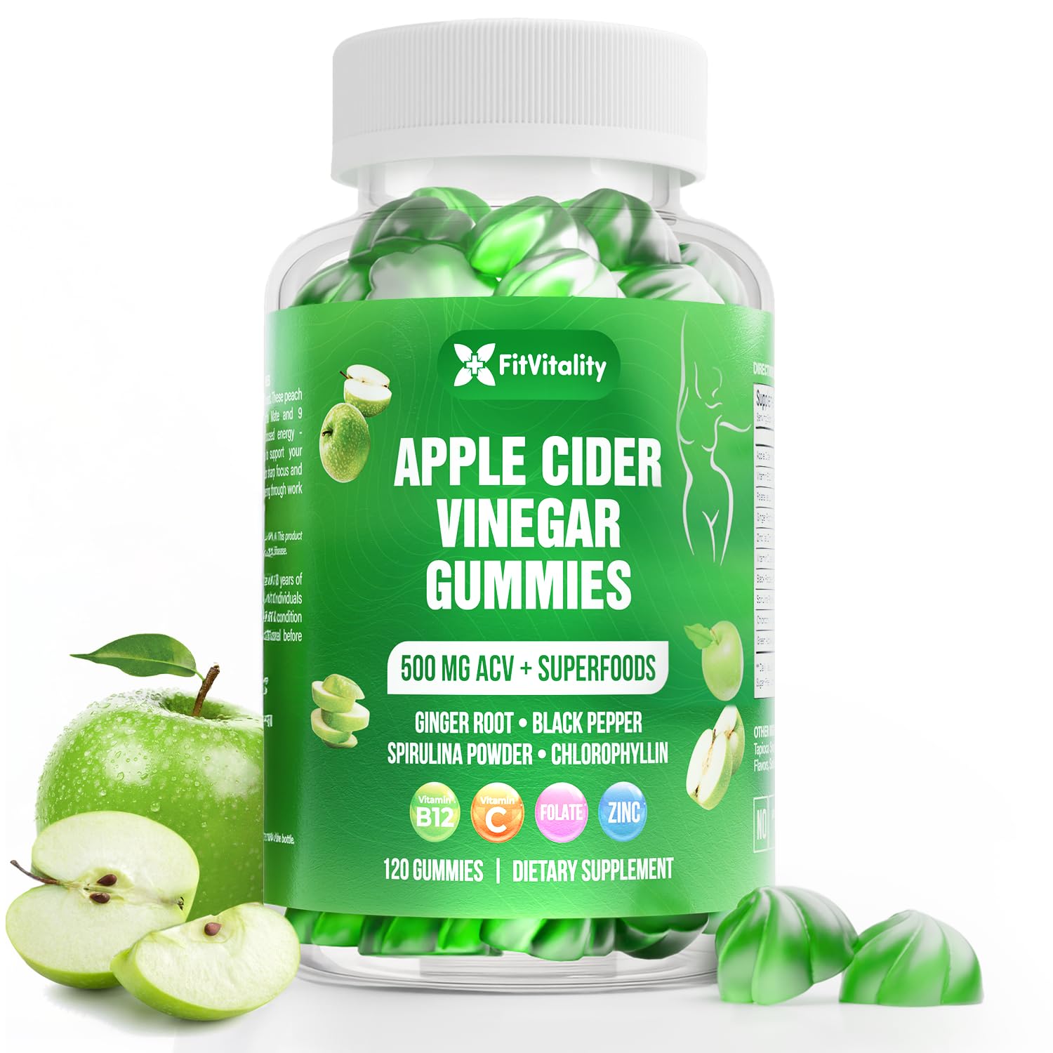 FitVitality Apple Cider Vinegar Gummies serving suggestion
