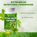 FitVitality Bitter Melon Capsules showing the capsule size