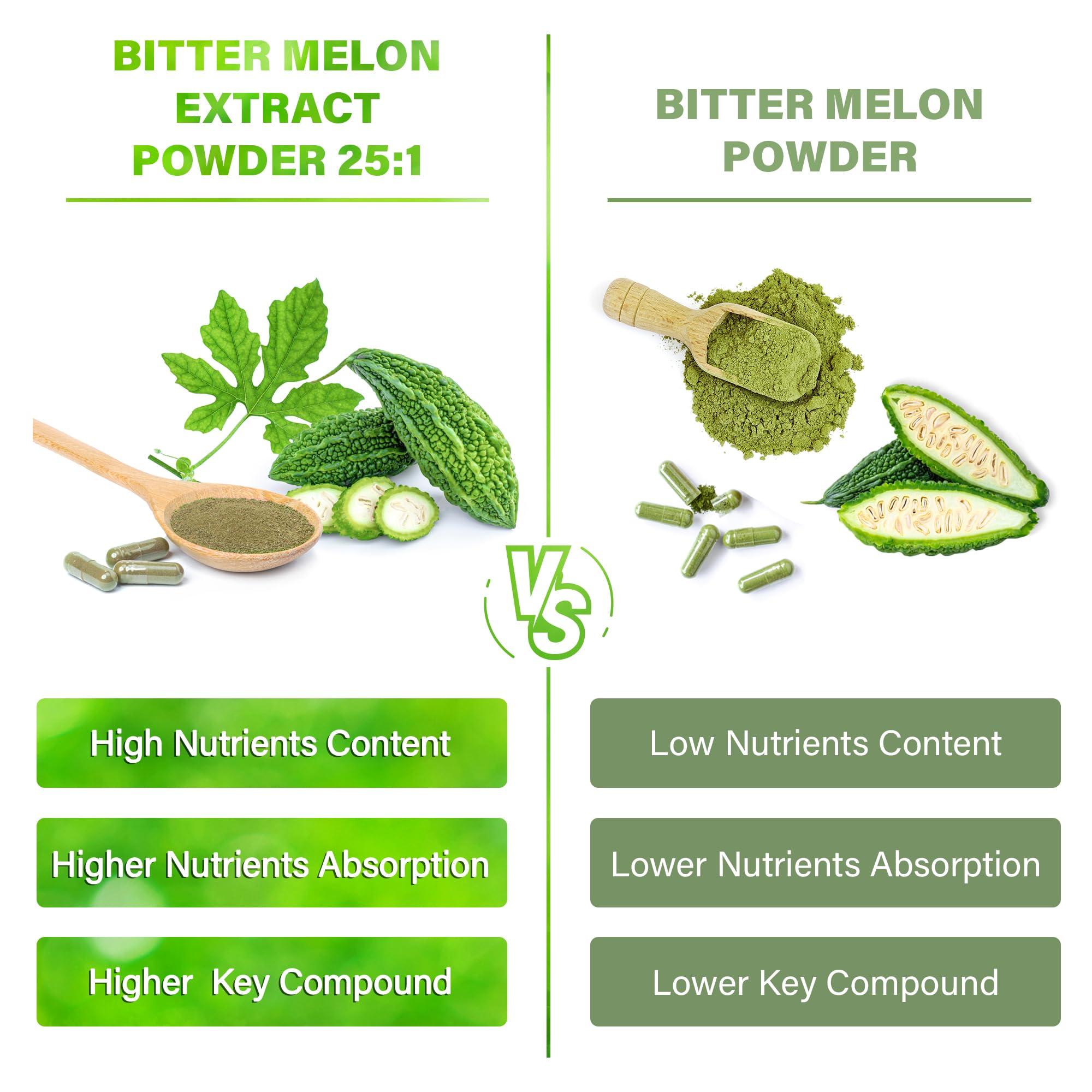 FitVitality Bitter Melon Capsules with a hand holding a capsule