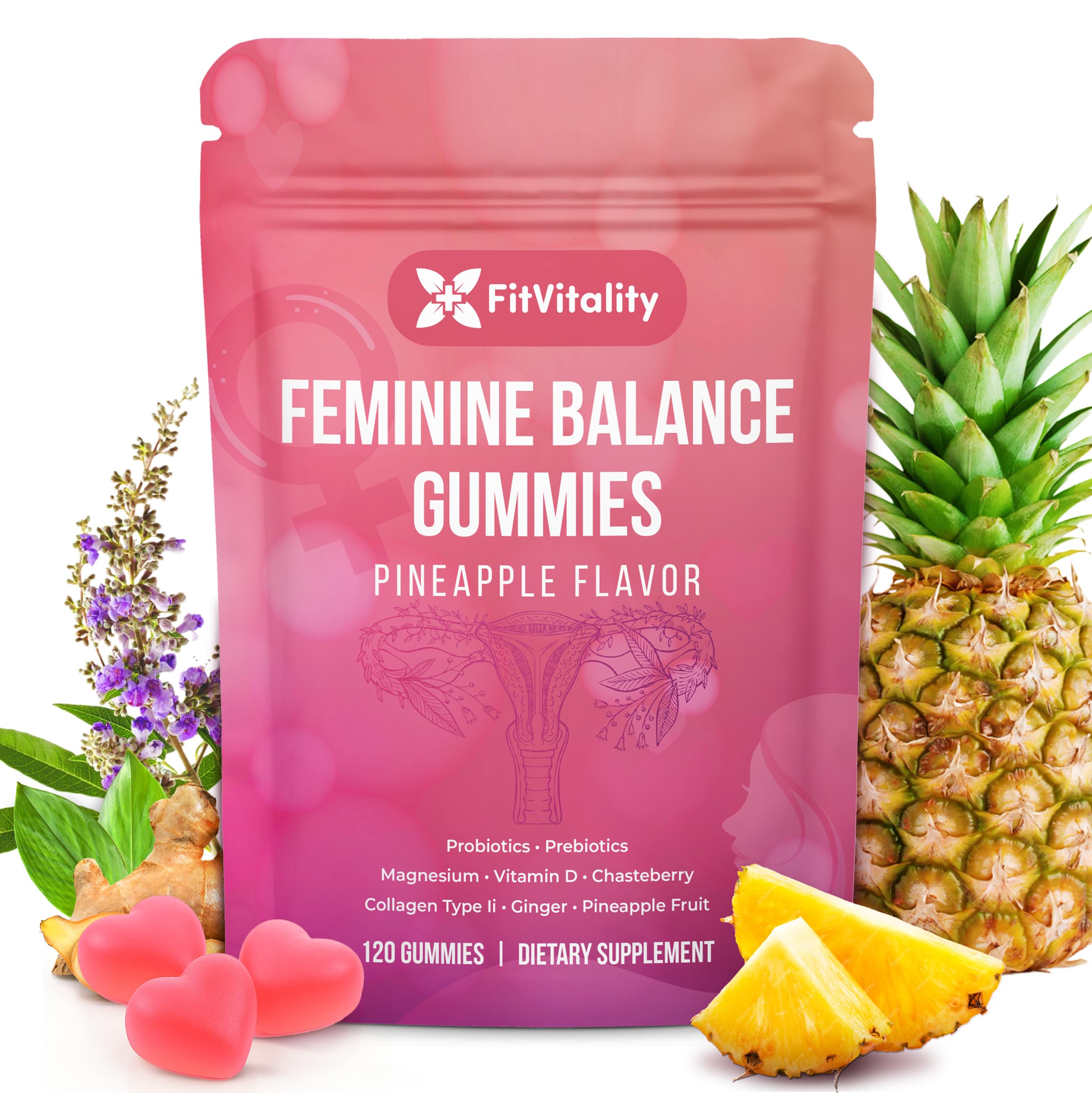 FitVitality Feminine Balance Gummies packaging details